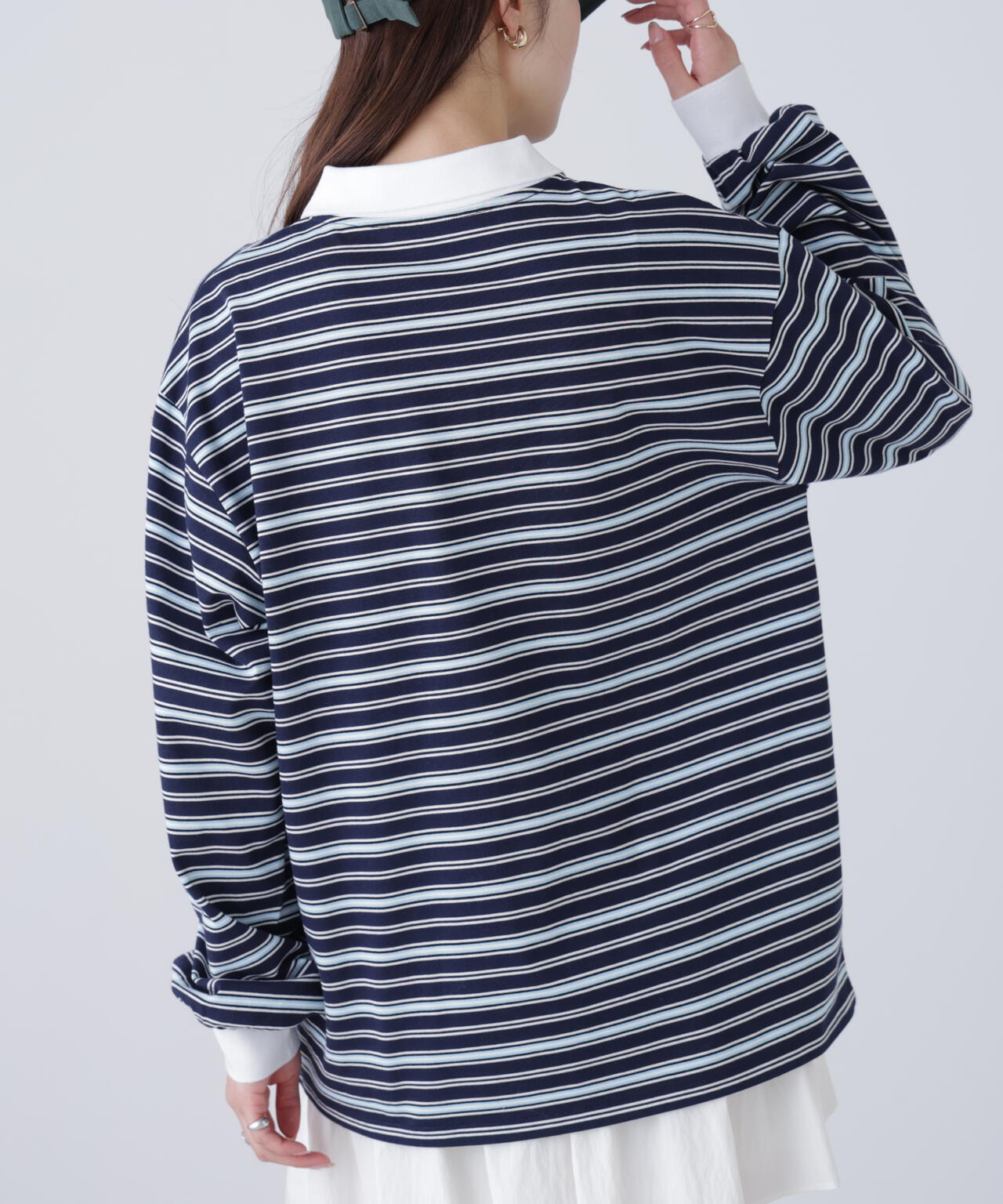 マルチボーダーラガーポロシャツ