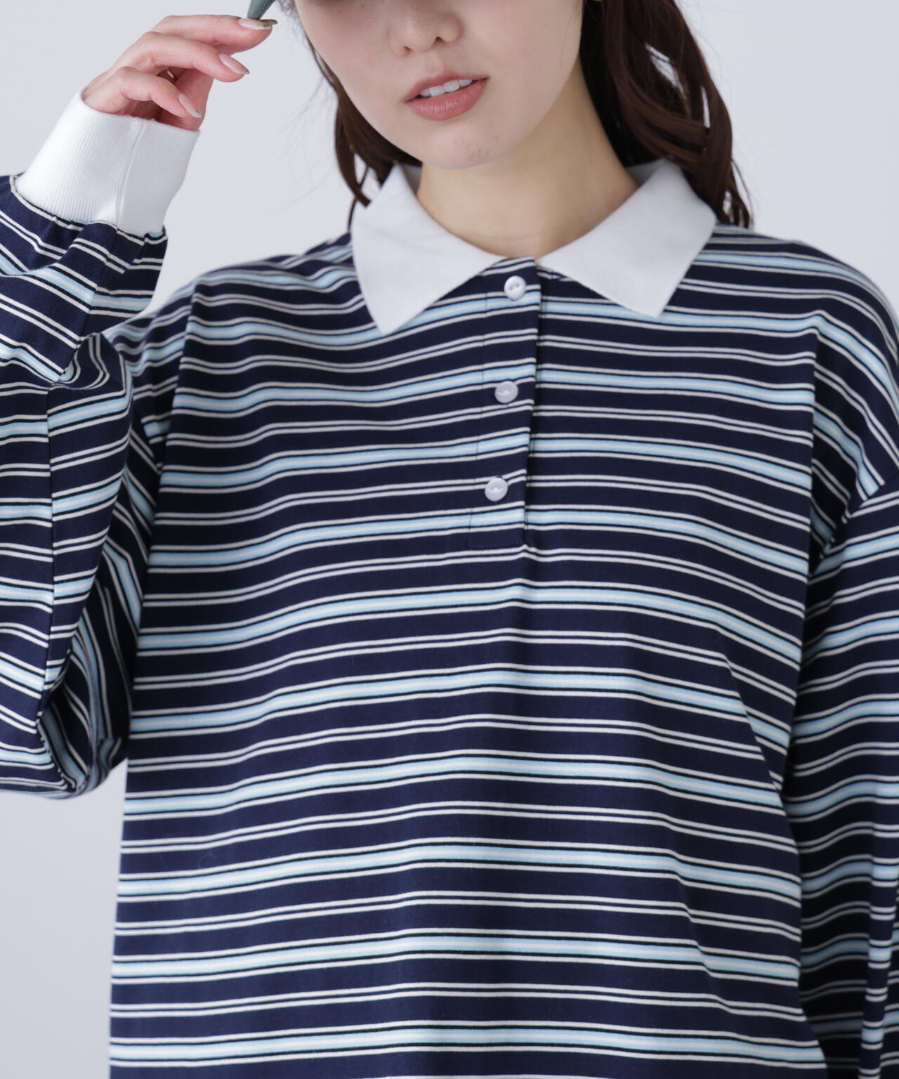 マルチボーダーラガーポロシャツ