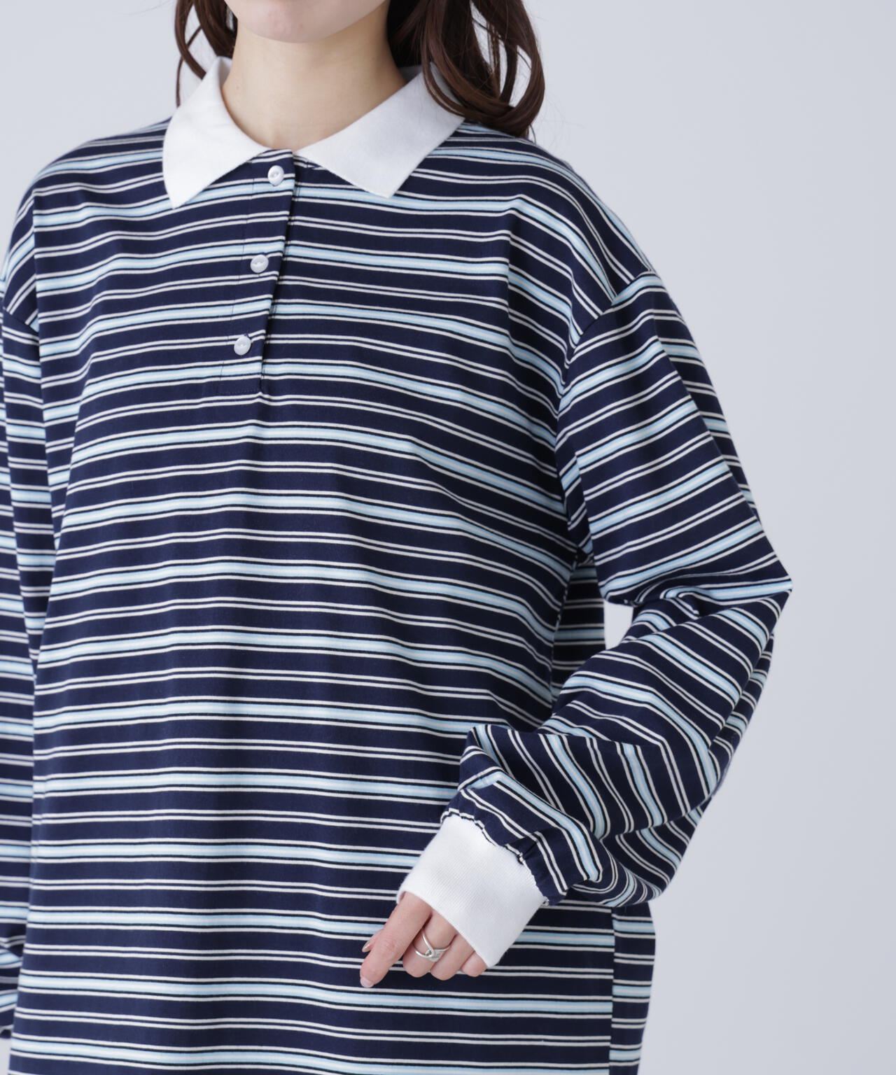 マルチボーダーラガーポロシャツ