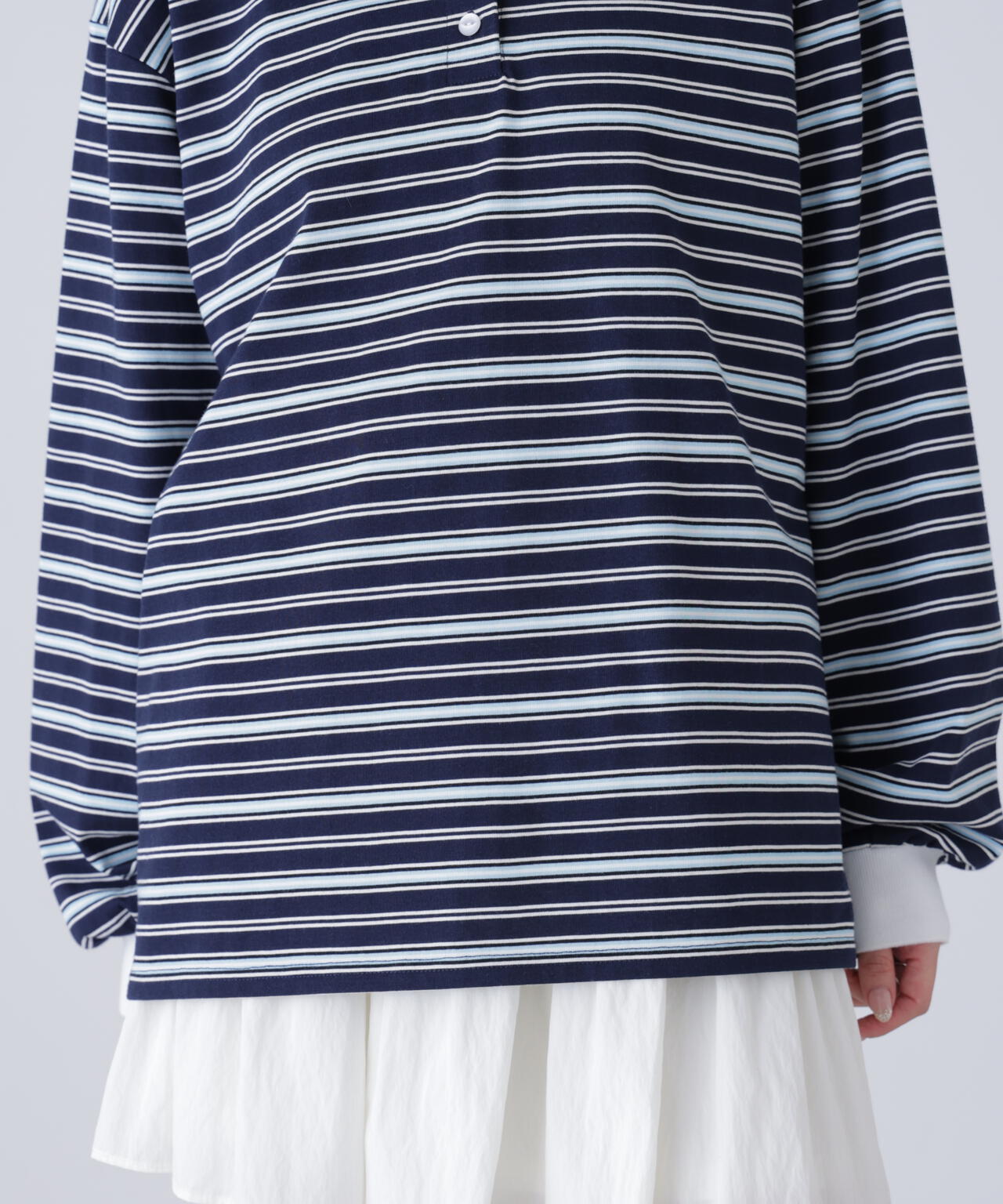 マルチボーダーラガーポロシャツ