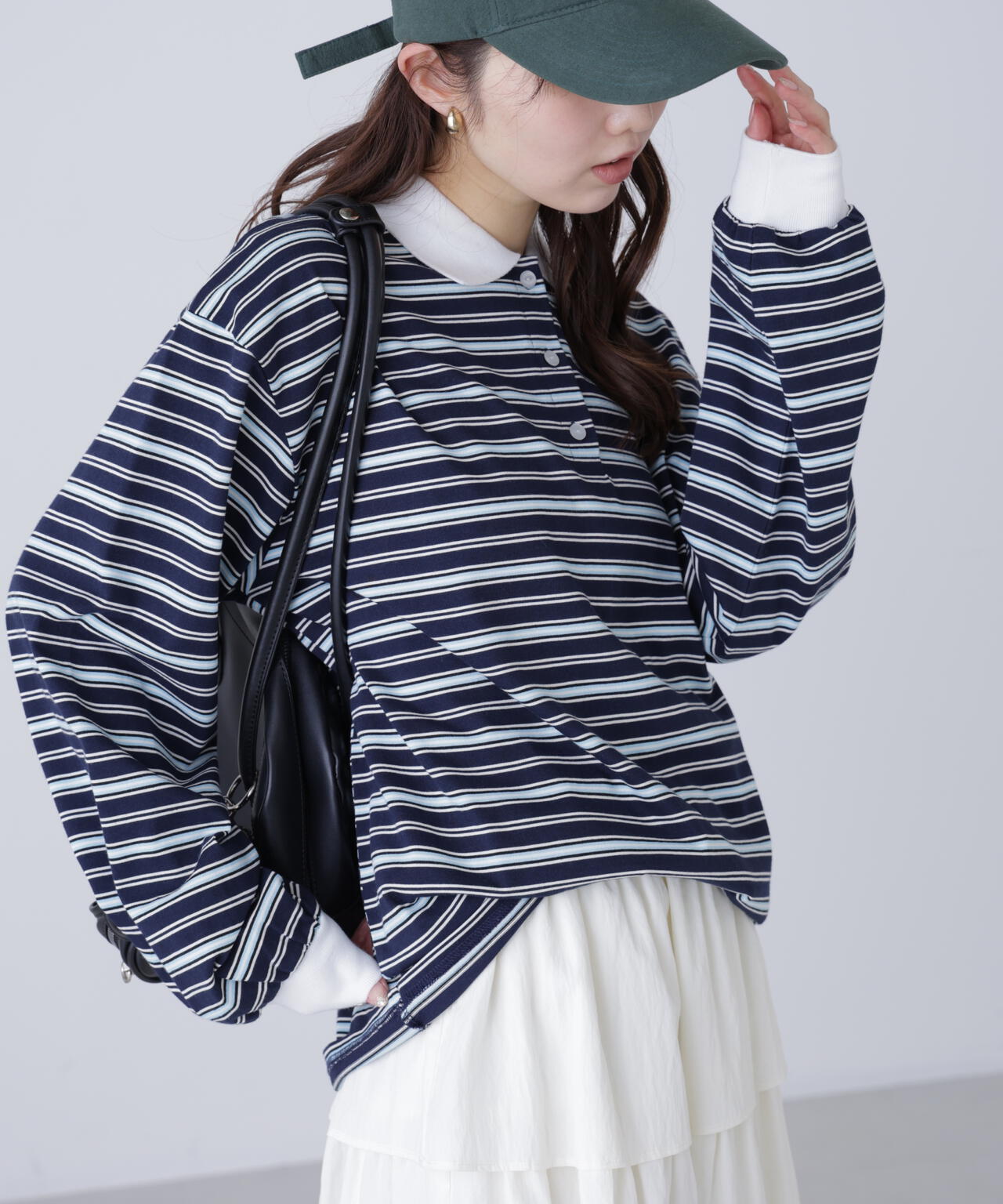 マルチボーダーラガーポロシャツ