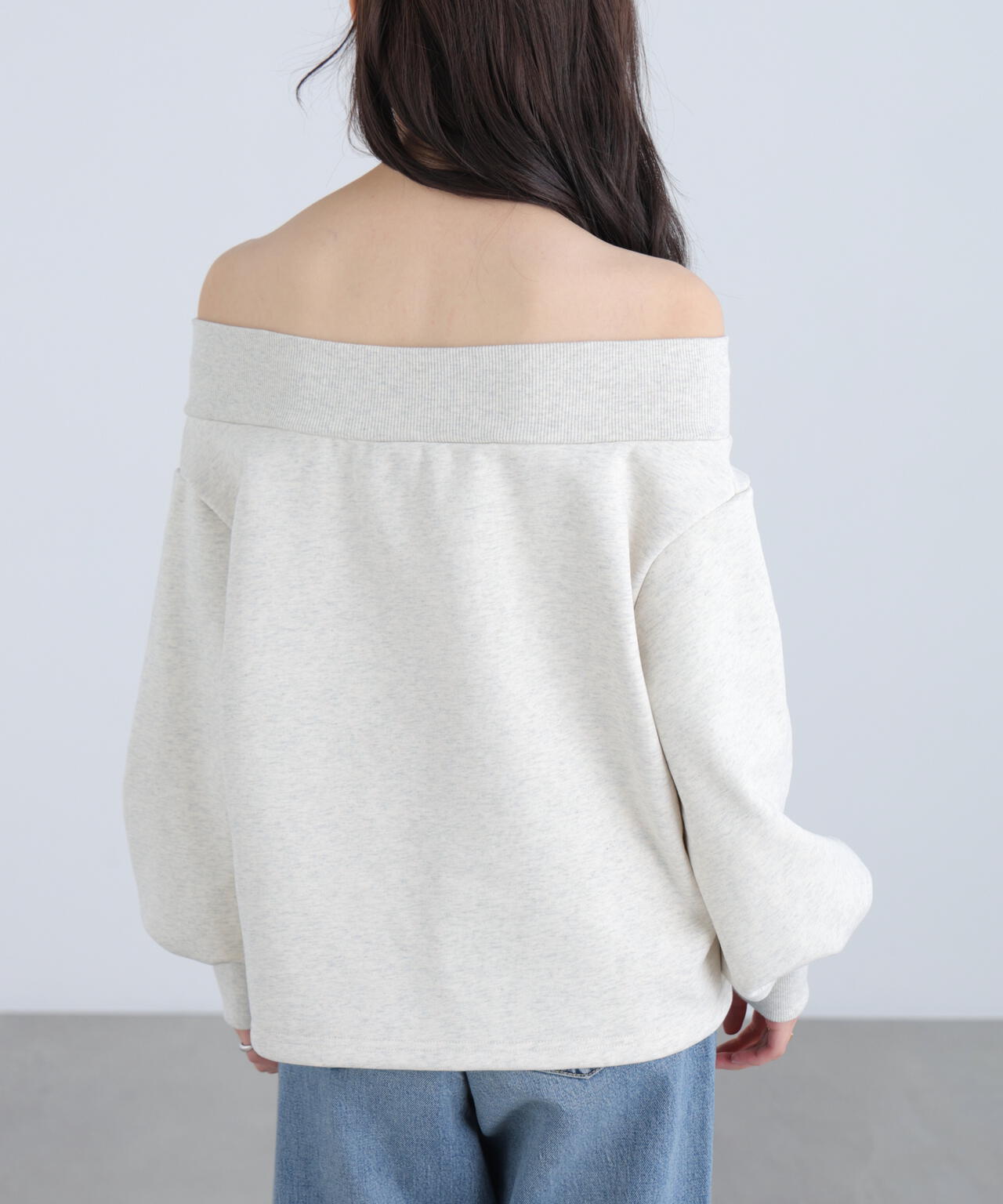 【MFM】袖バルーンオフショルZIPカットソー