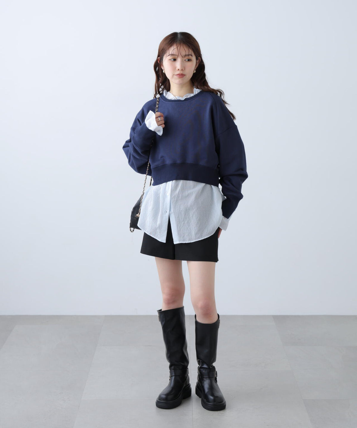 【MFM】フリルドッキングスウェット
