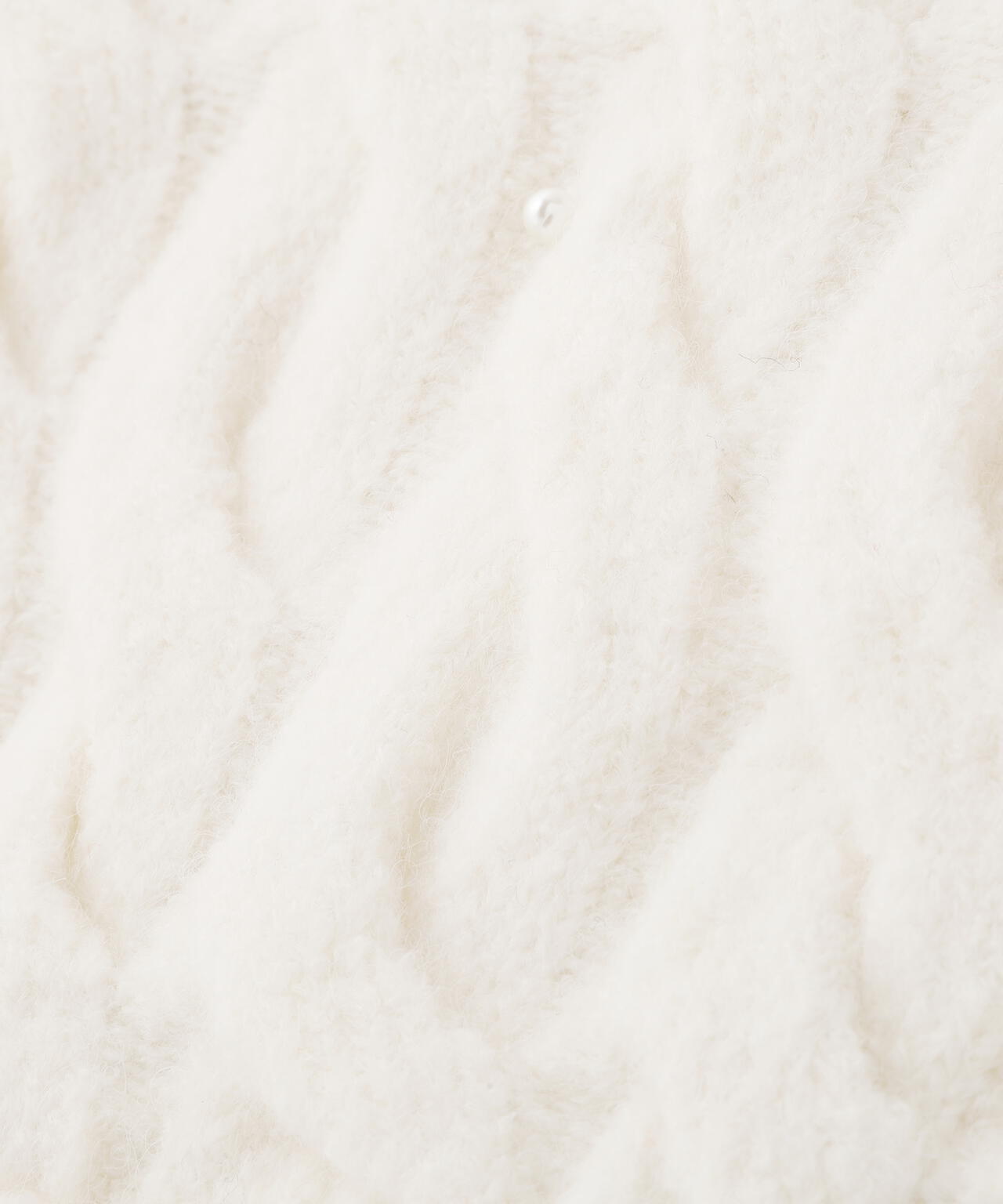 【レッド 追加生産予約】ウエストゴムパールミックスケーブルドロストニット