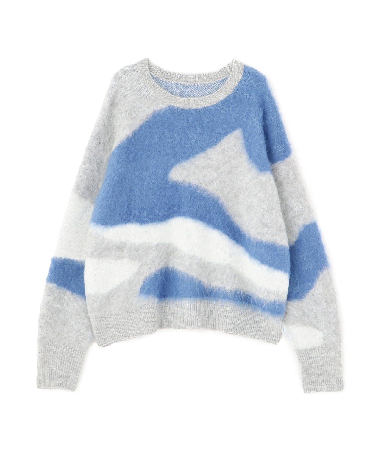 起毛ニュアンス柄ニット