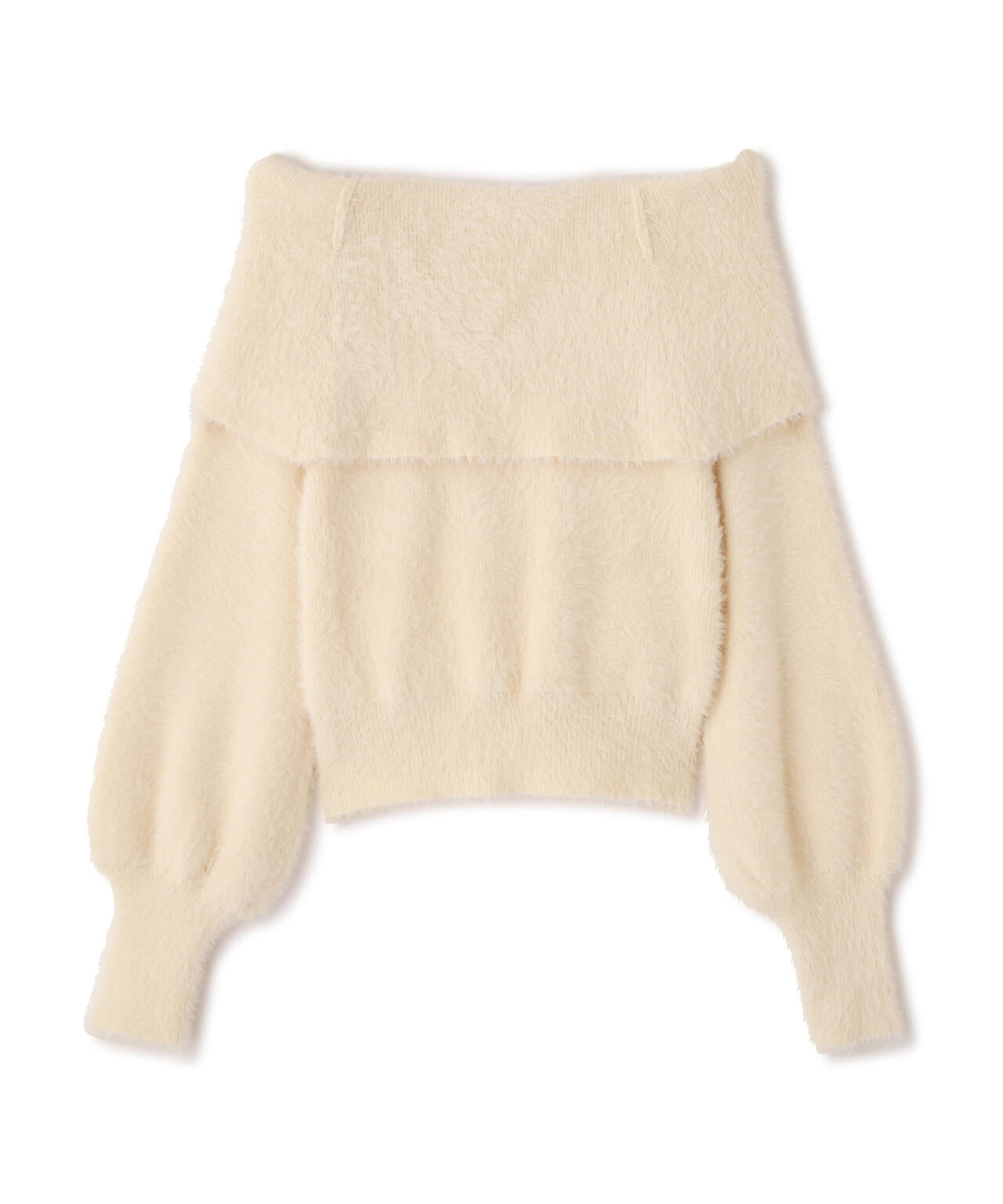 オフショルシャギーニット