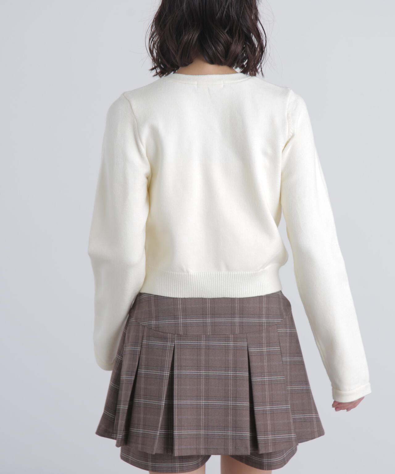 フロントポケット金ボタンニットカーディガン