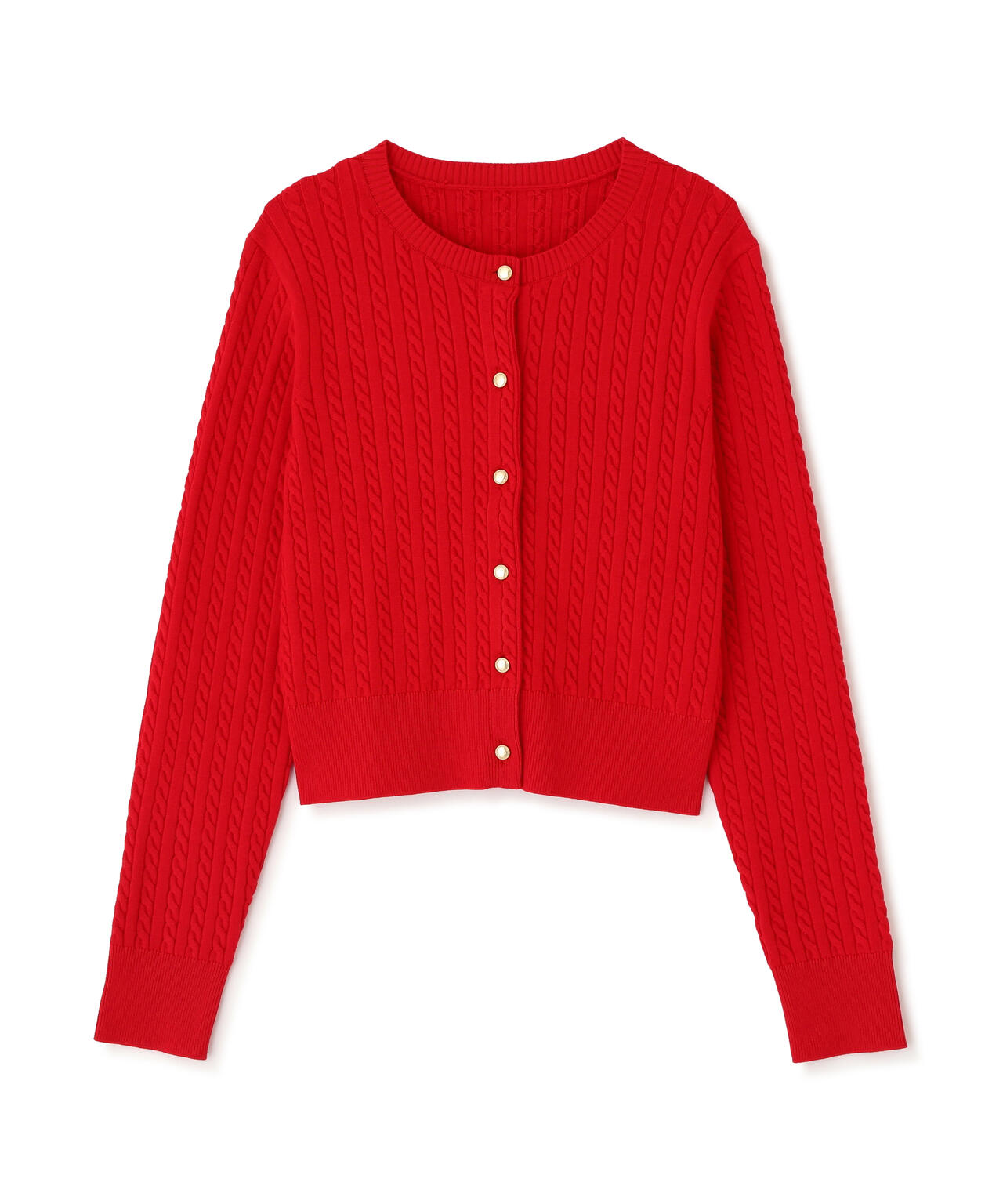 フロントポケット金ボタンニットカーディガン