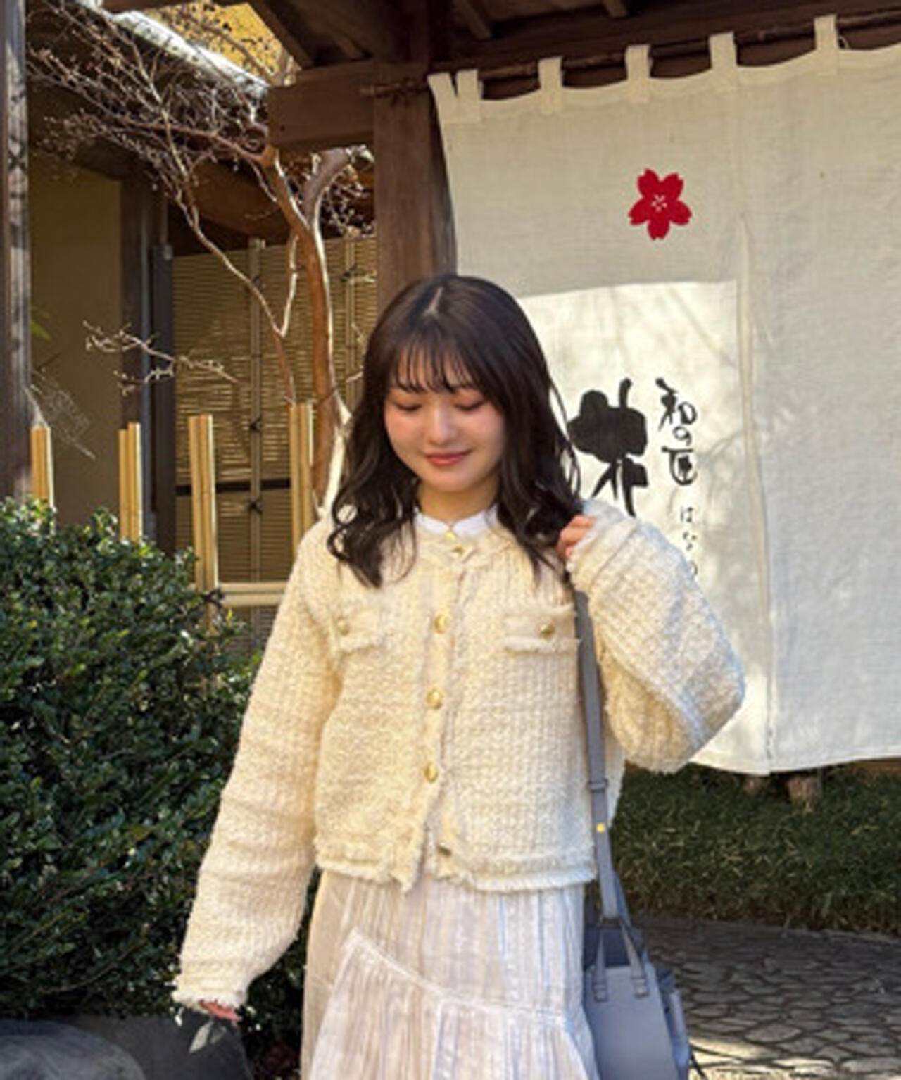 【オフ 追加生産予約】ツィードニットカーディガン