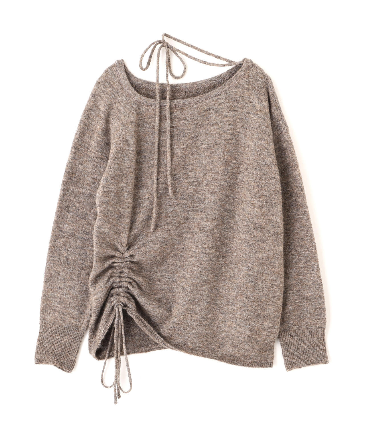 ワンショルルーズニット