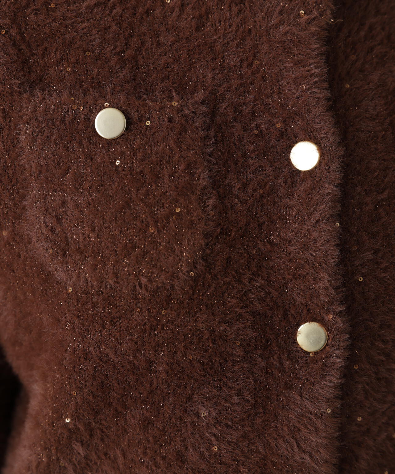 【MFM】金ボタンへアリースパンコールニットカーディガン