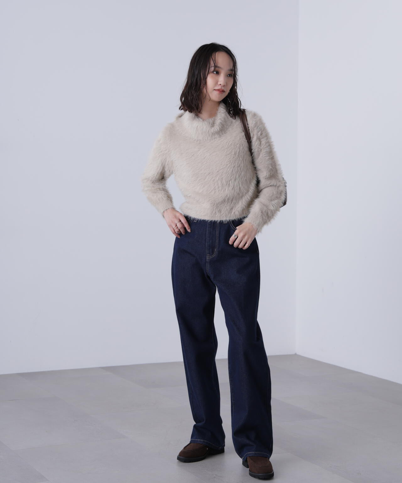 〈MFM〉シャギータートルニット