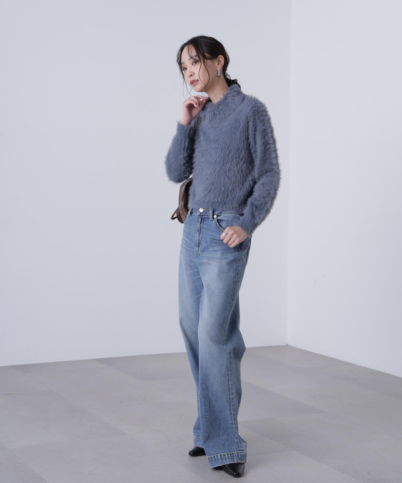 〈MFM〉シャギータートルニット