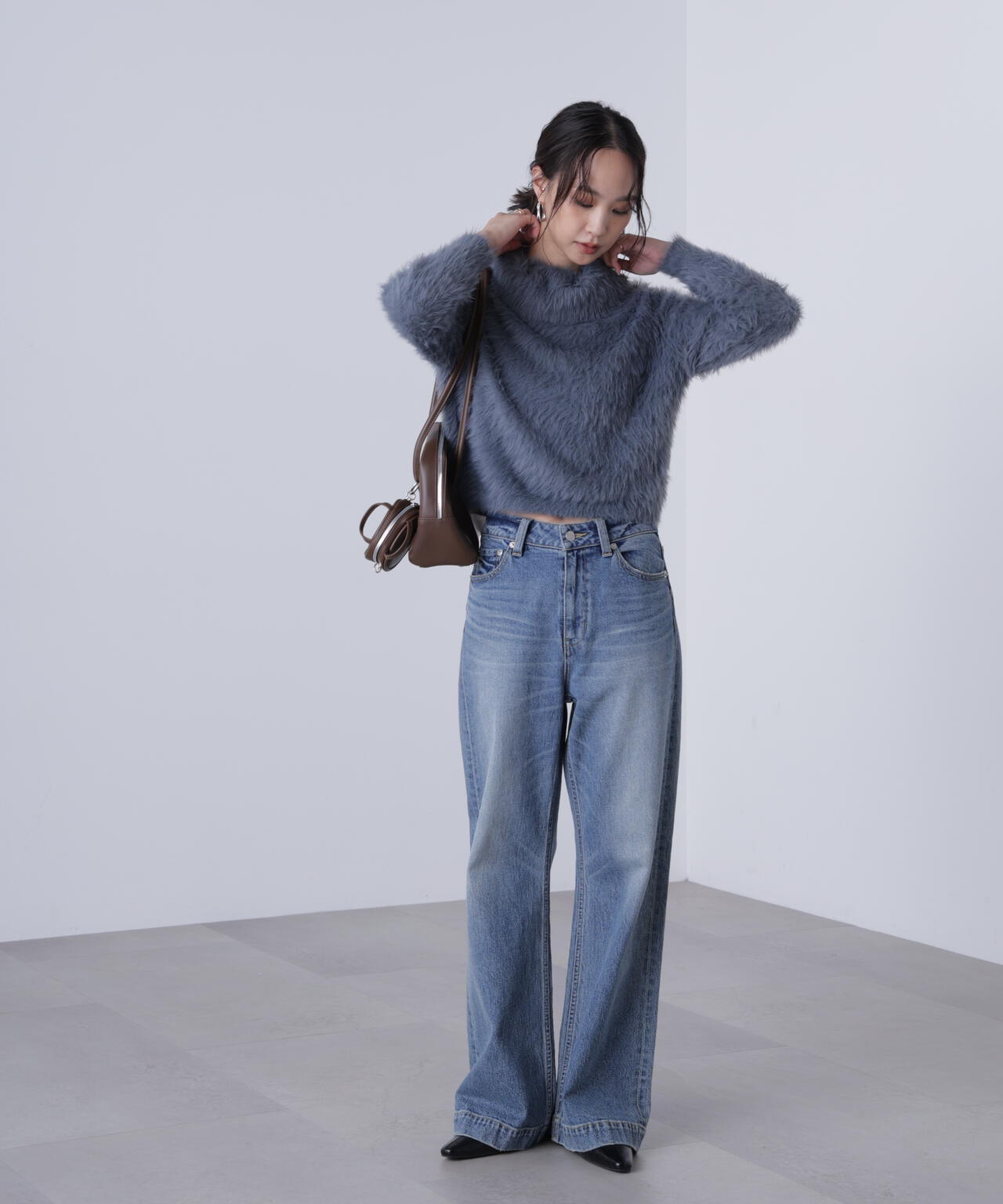 〈MFM〉シャギータートルニット