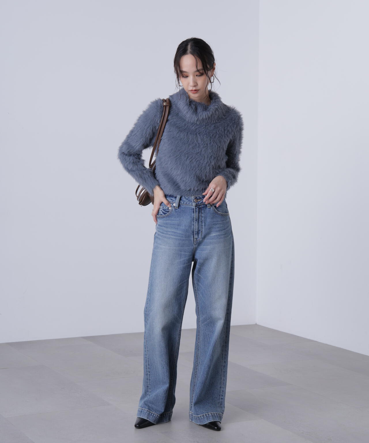 〈MFM〉シャギータートルニット