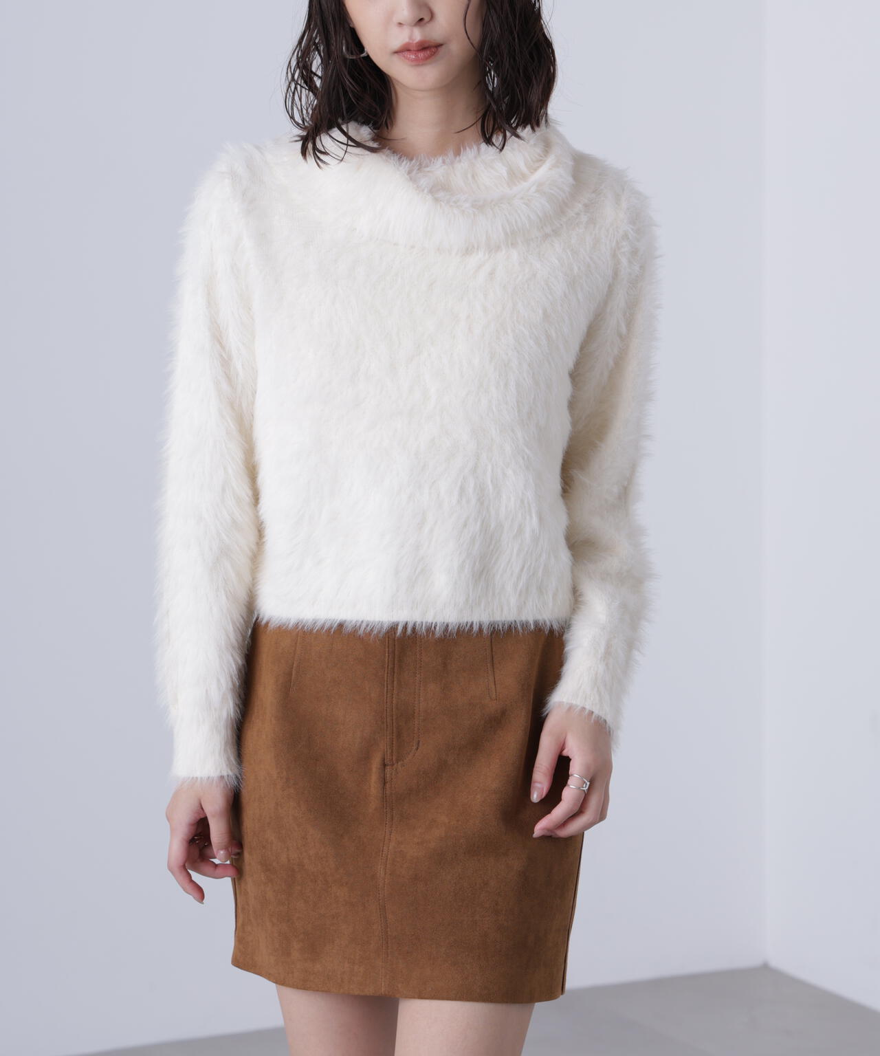 〈MFM〉シャギータートルニット