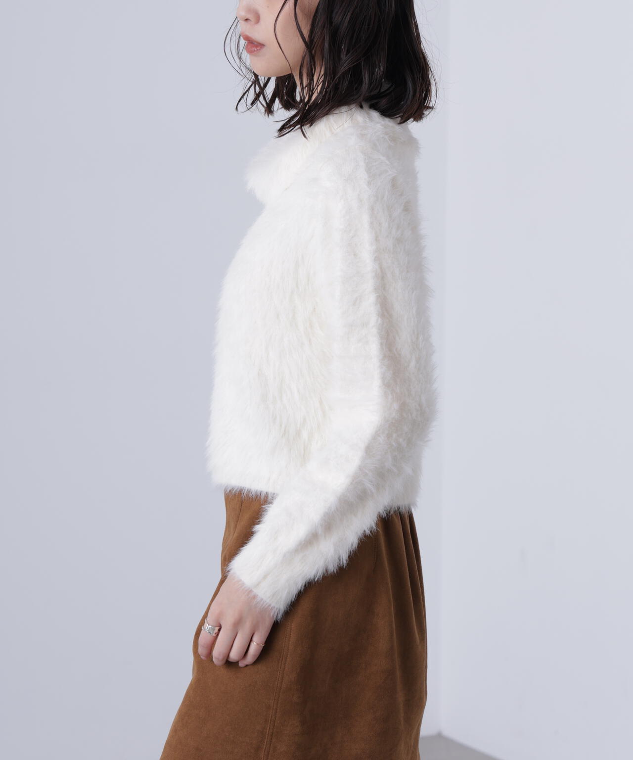 〈MFM〉シャギータートルニット