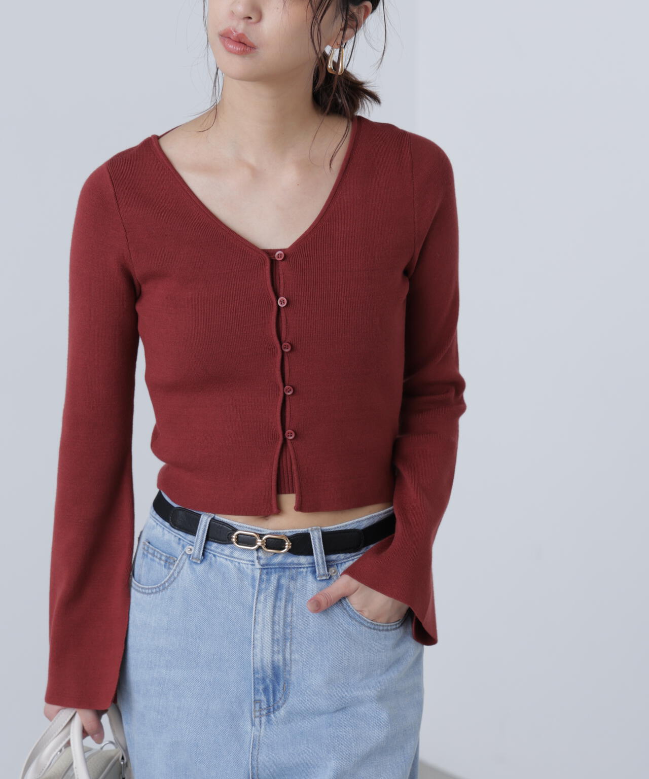 キャミレイヤードニットカーディガン