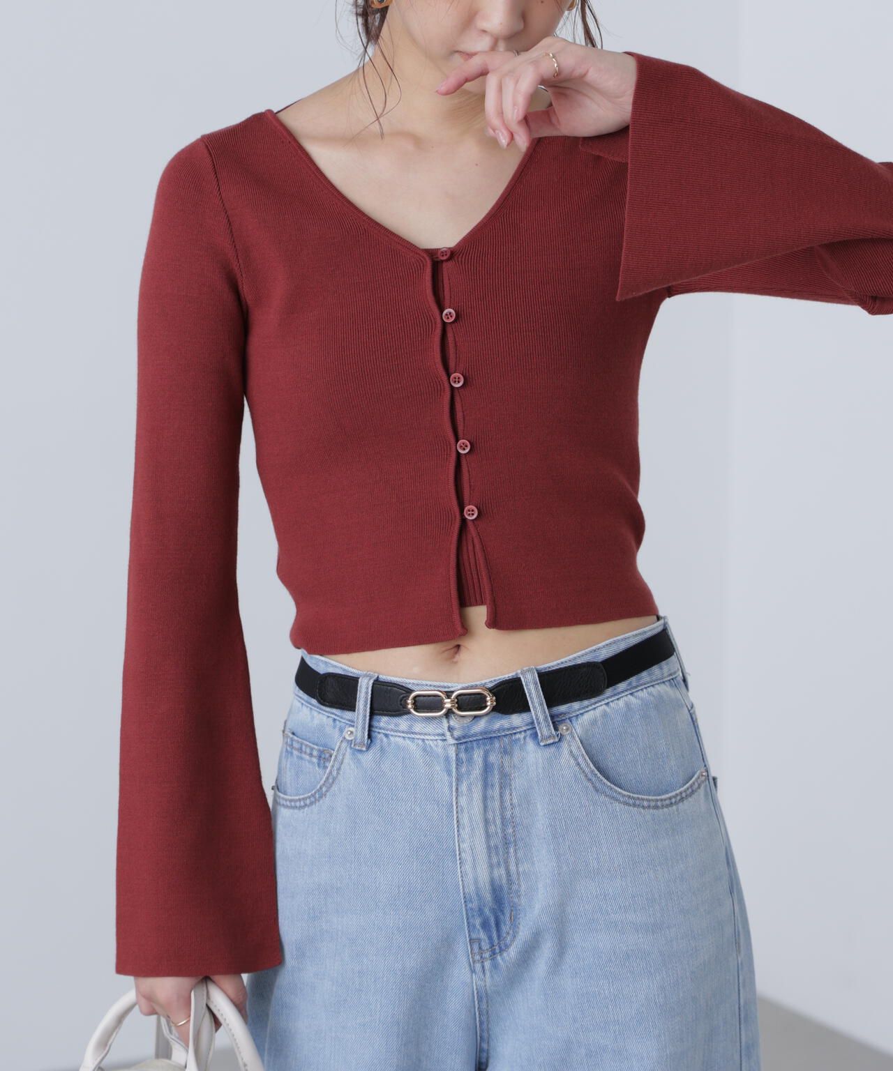 キャミレイヤードニットカーディガン