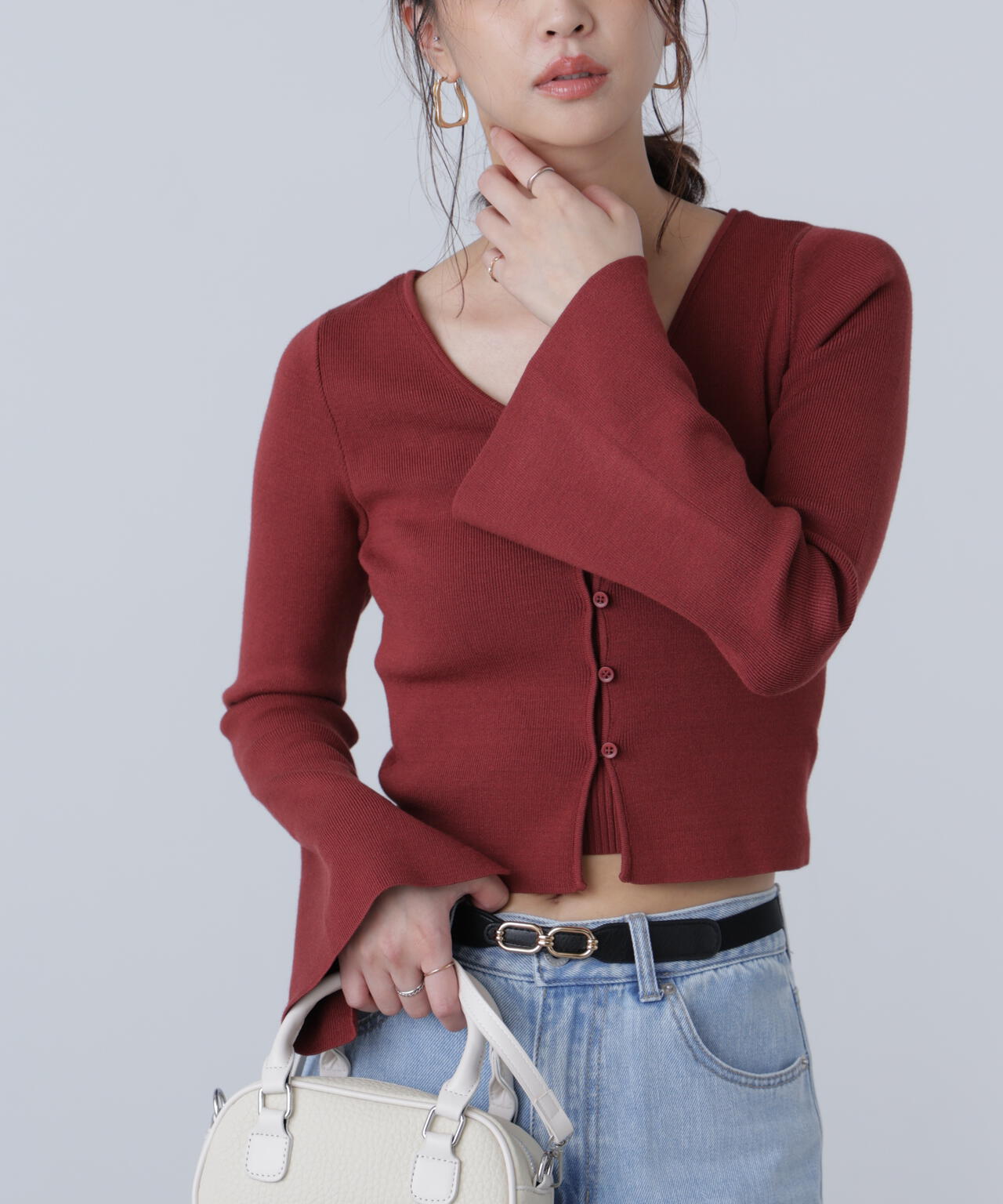 キャミレイヤードニットカーディガン