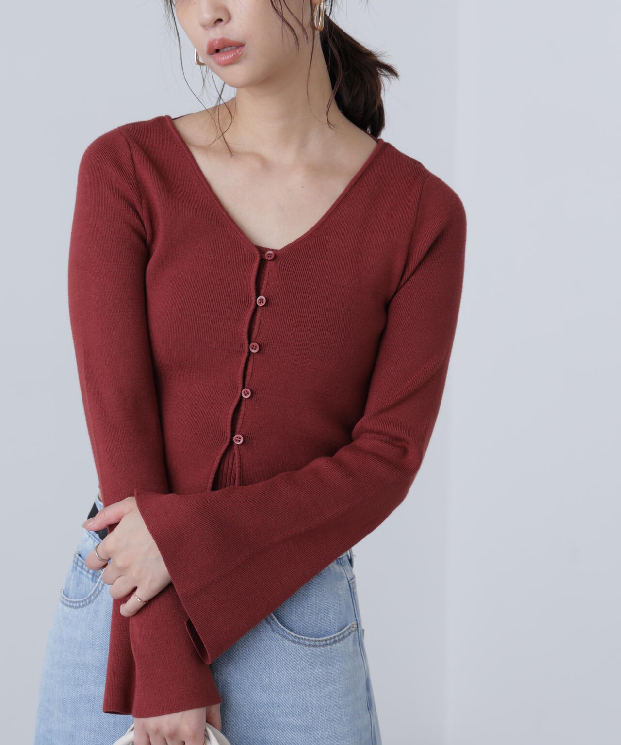 キャミレイヤードニットカーディガン