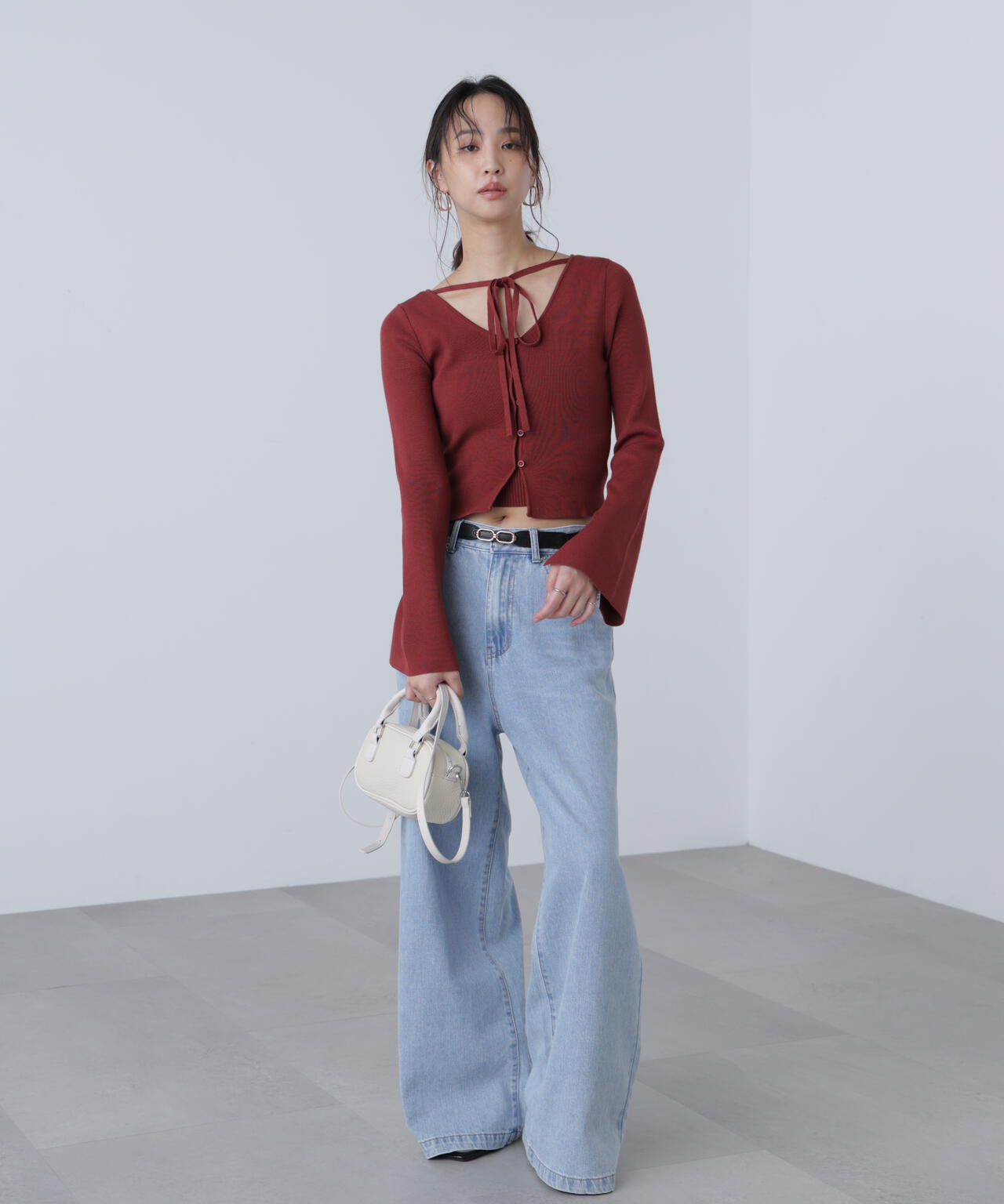 キャミレイヤードニットカーディガン