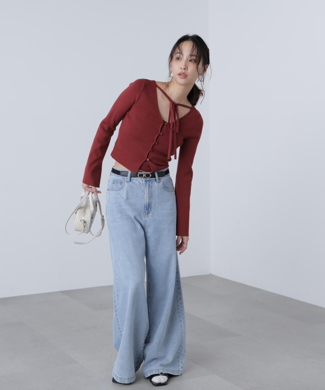 キャミレイヤードニットカーディガン