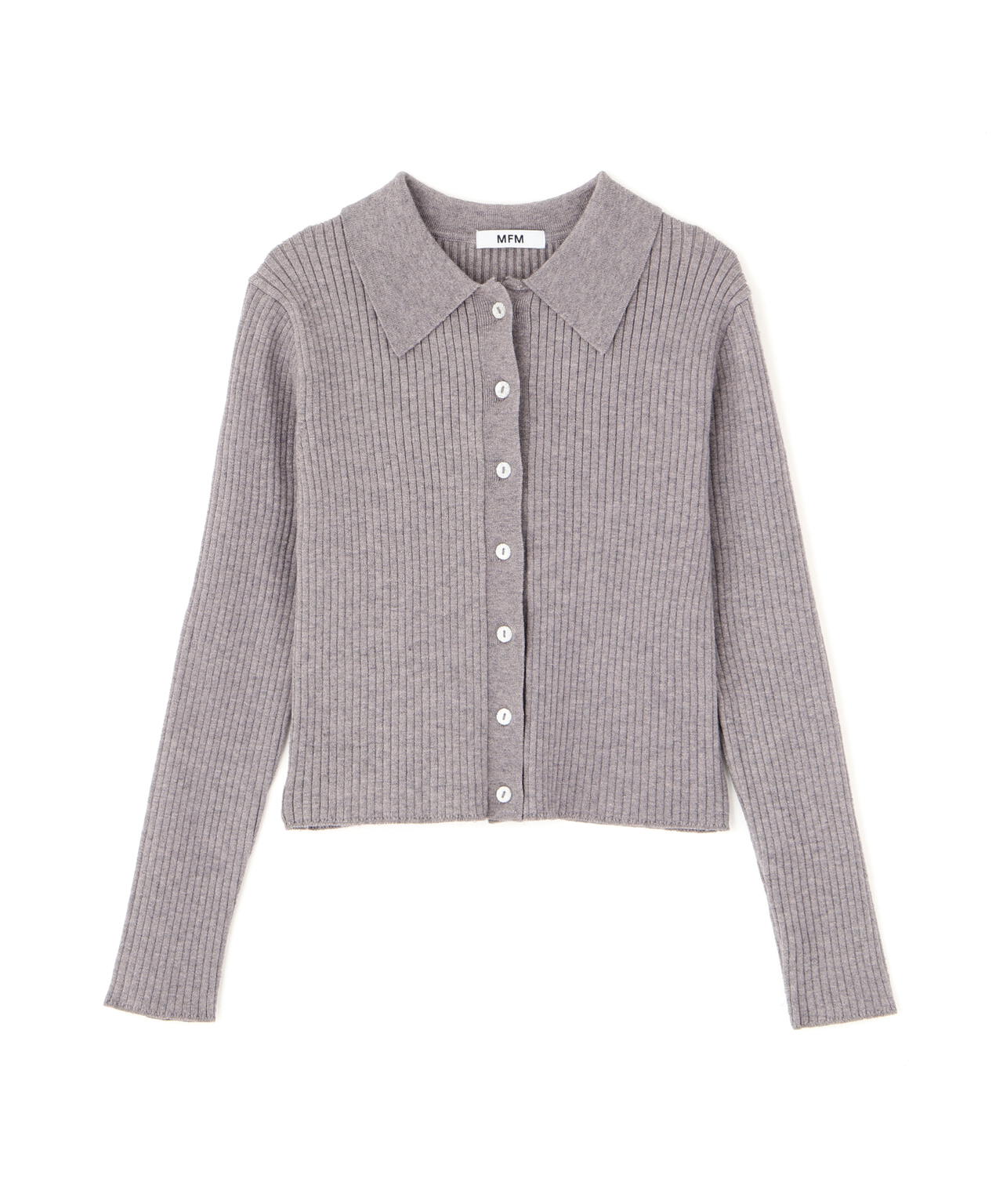 〈MFM〉きらきらボタン襟ニット