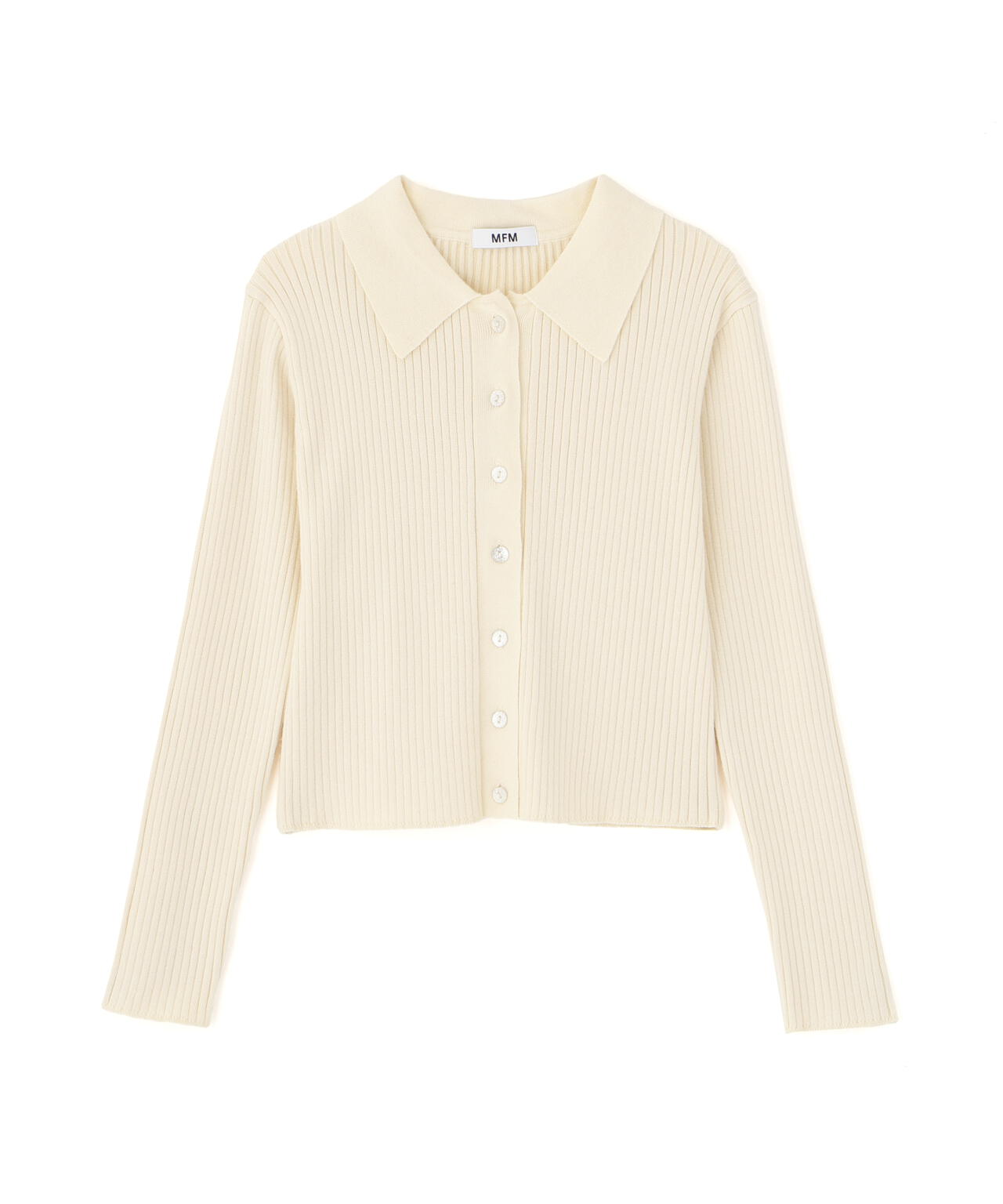 〈MFM〉きらきらボタン襟ニット