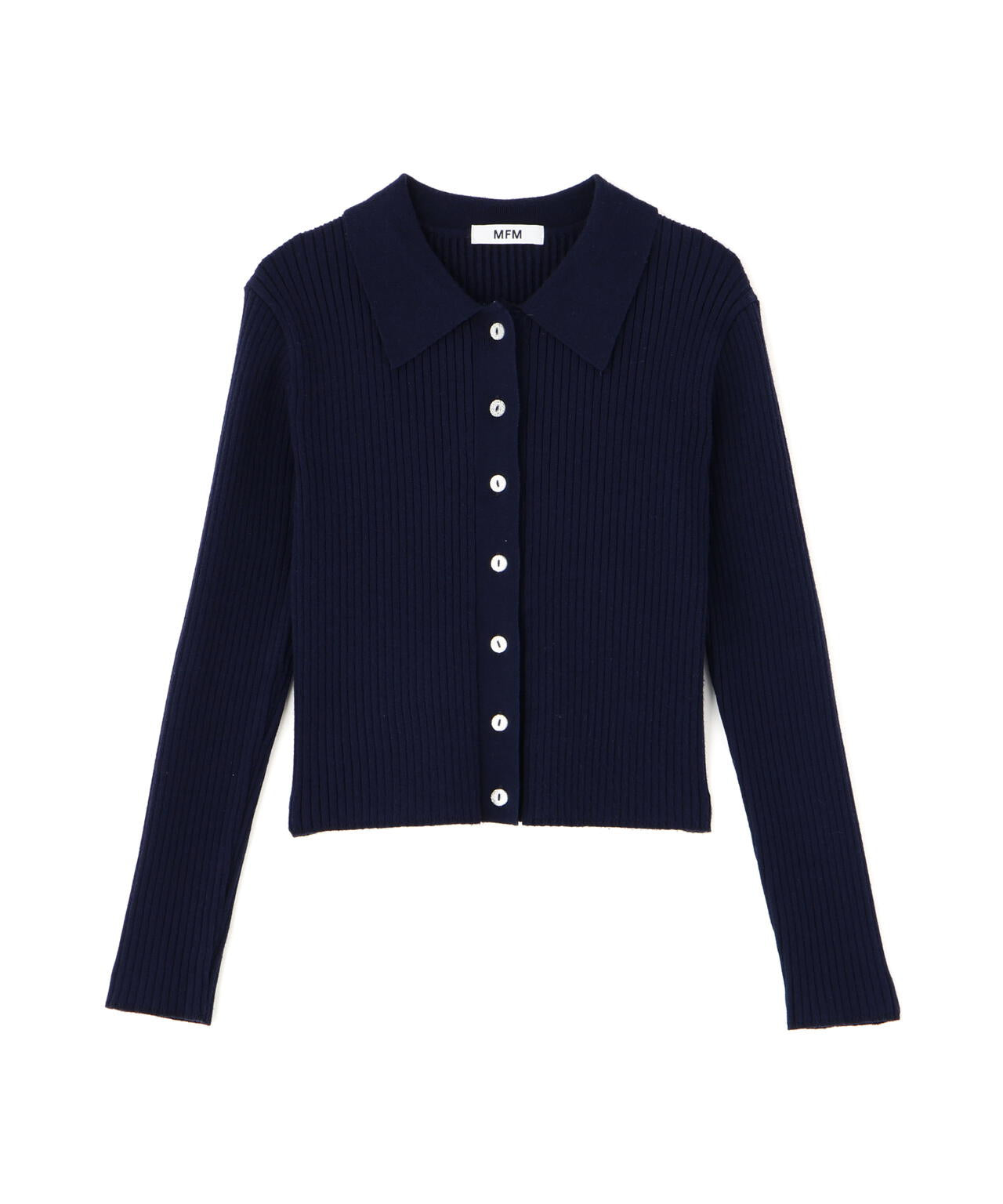 〈MFM〉きらきらボタン襟ニット