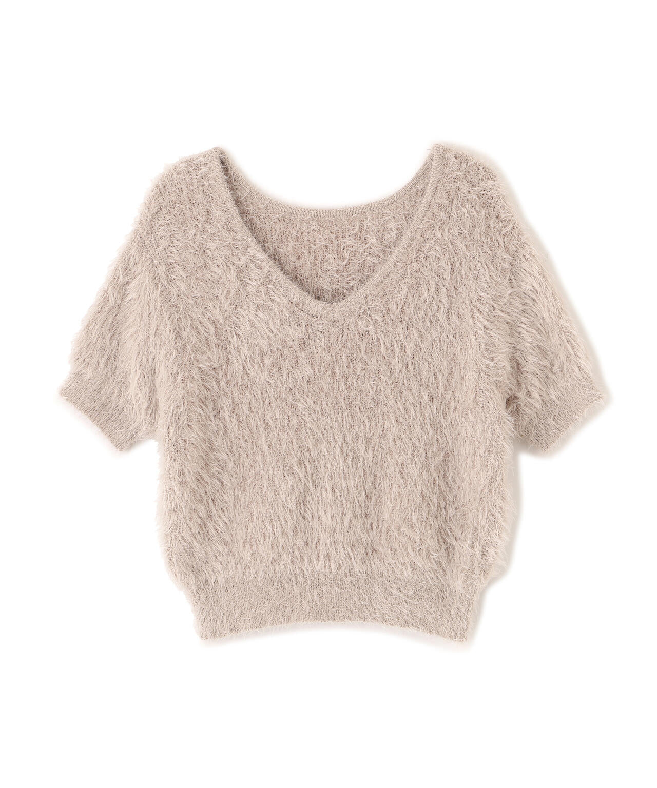 前後2wayシャギー半袖ニット