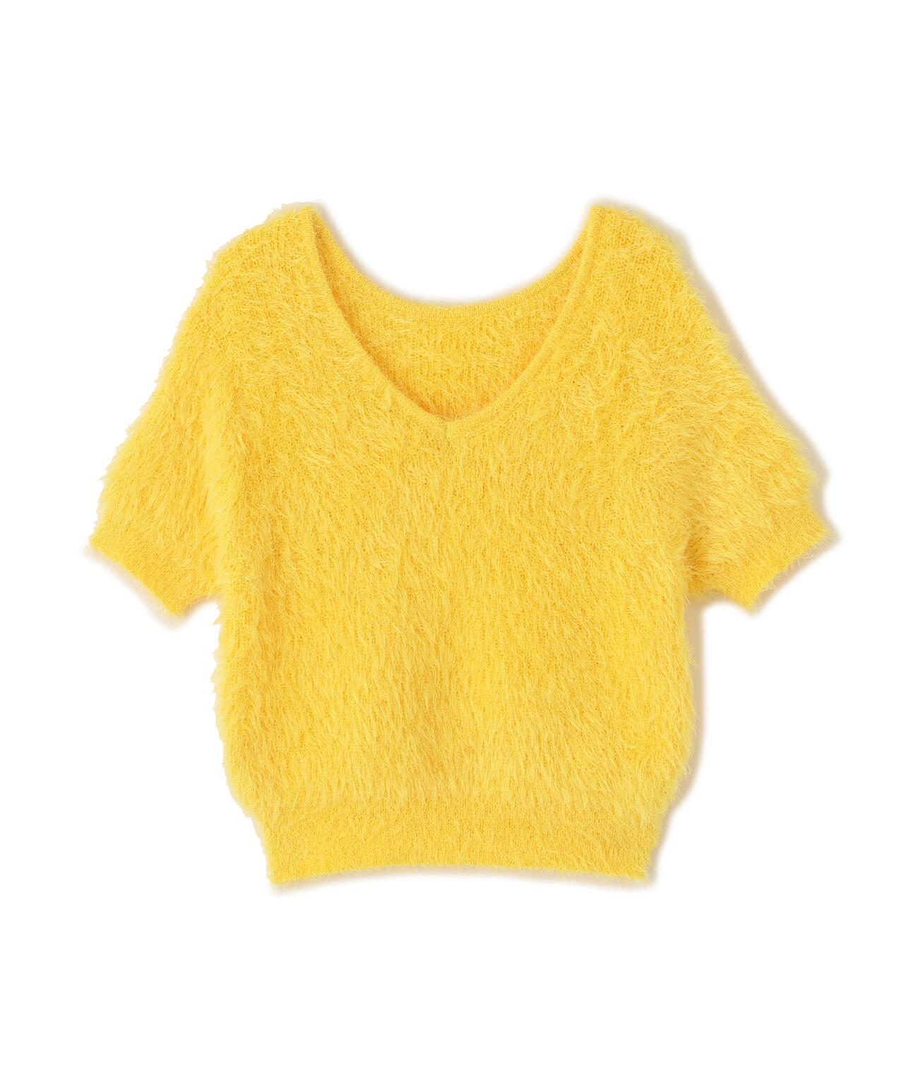 前後2wayシャギー半袖ニット