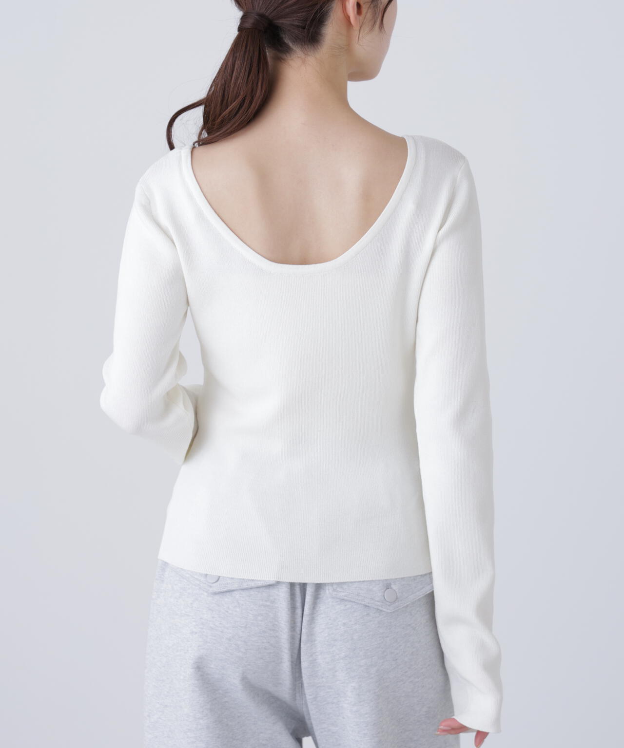 【MFM】バックオープンニット