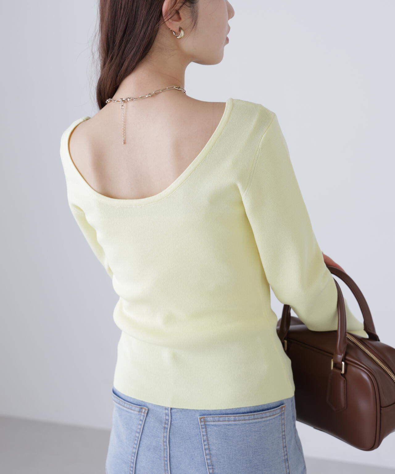 【MFM】バックオープンニット