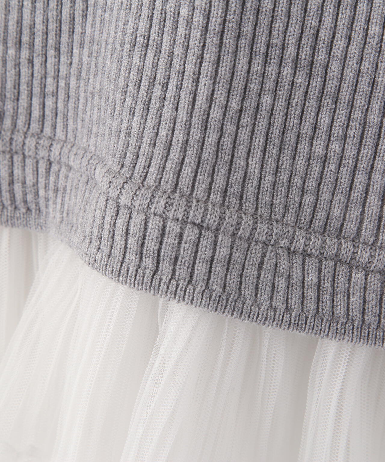 レイヤードデザインリブニット