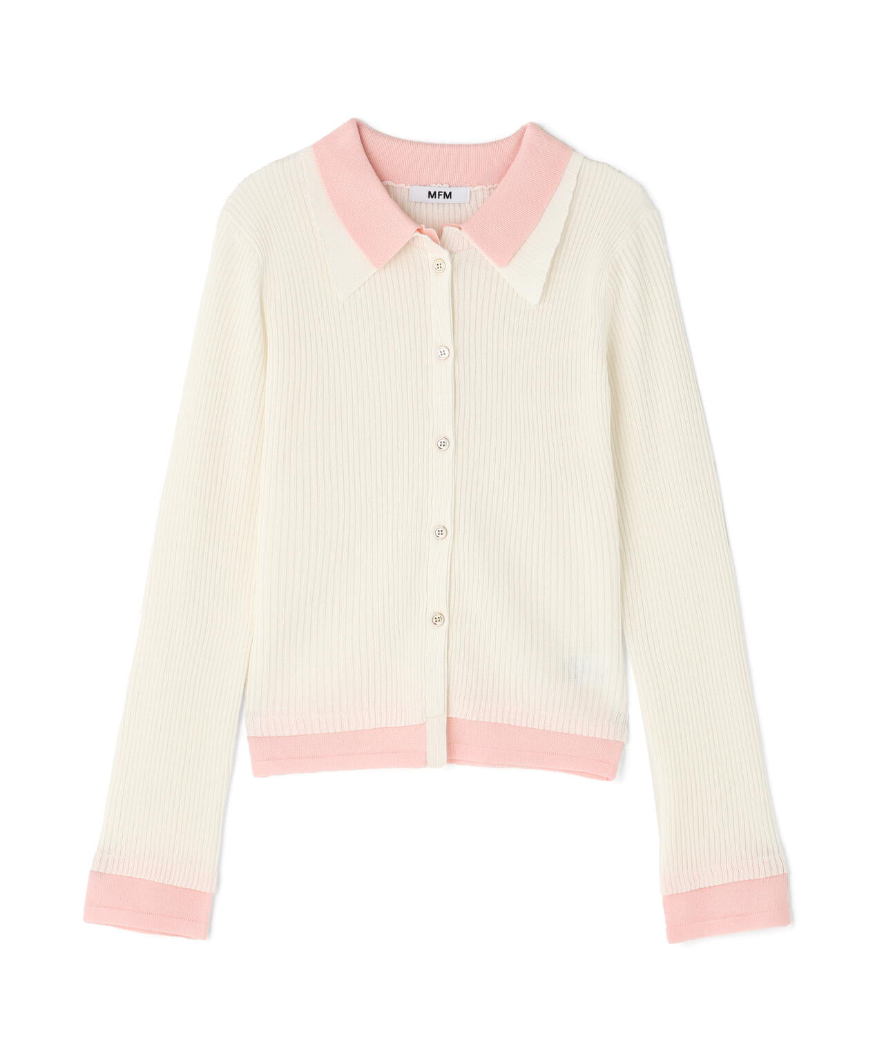 【RIO企画】レイヤー襟ポロリブニット〈MFM〉