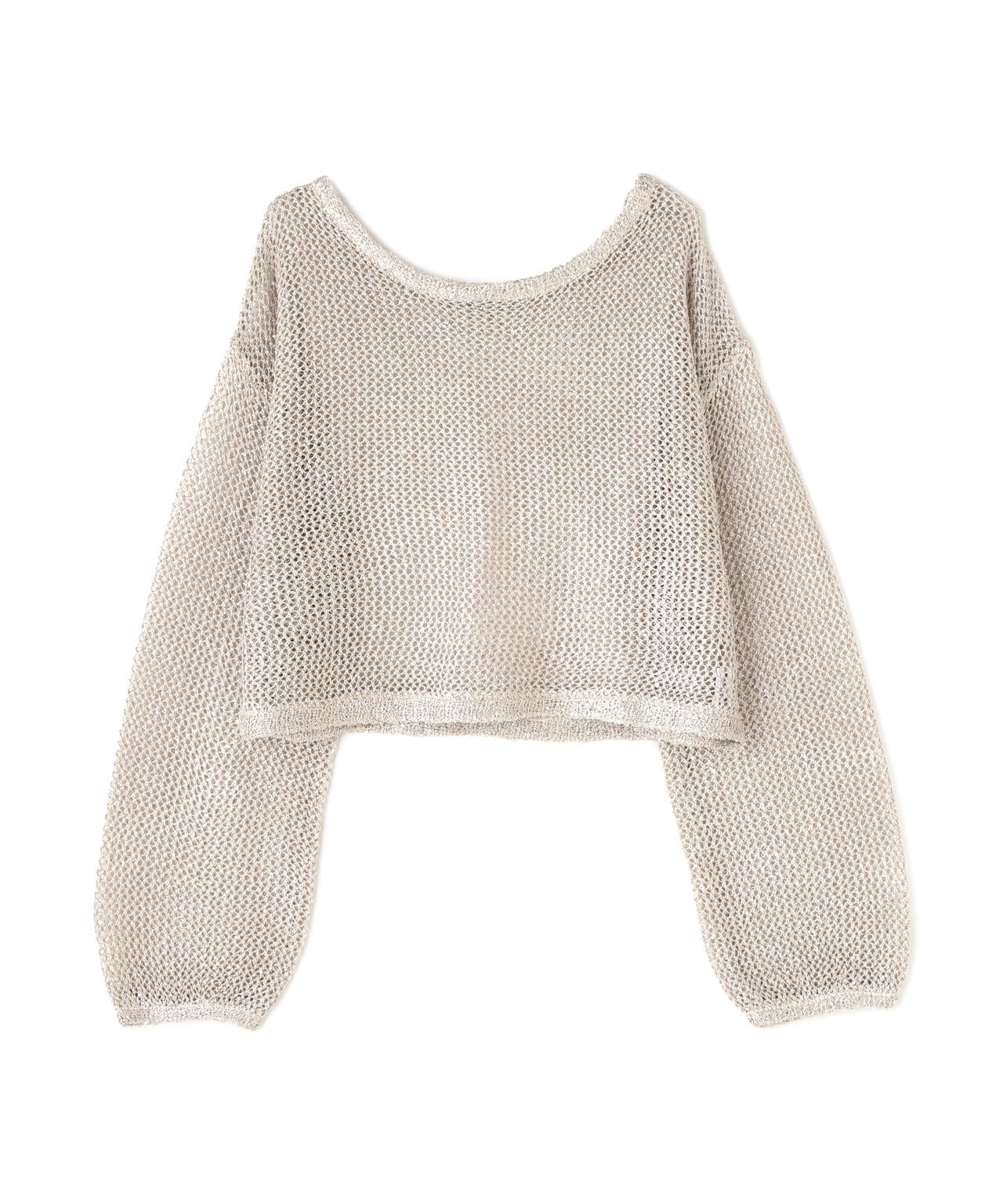 メッシュスパンコールニット