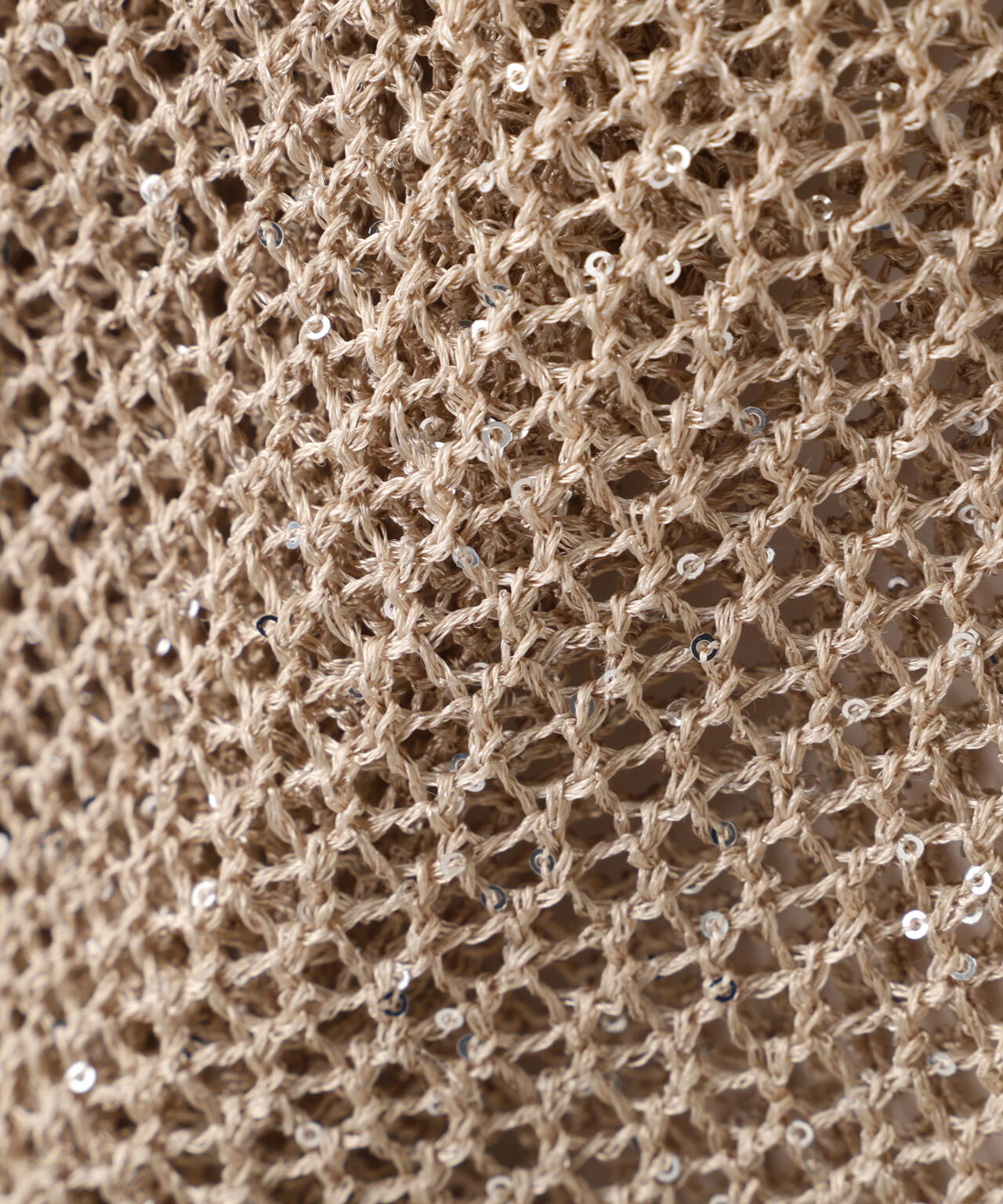 メッシュスパンコールニット