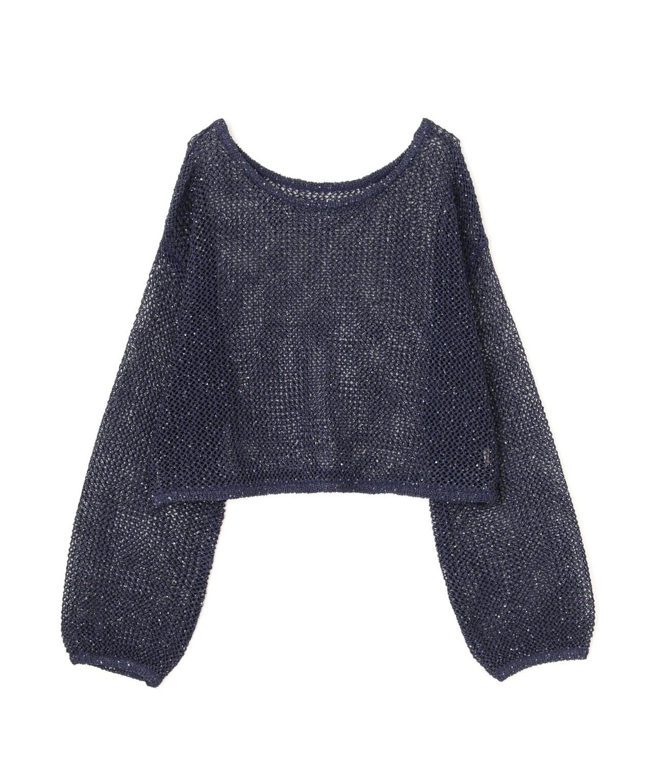 メッシュスパンコールニット