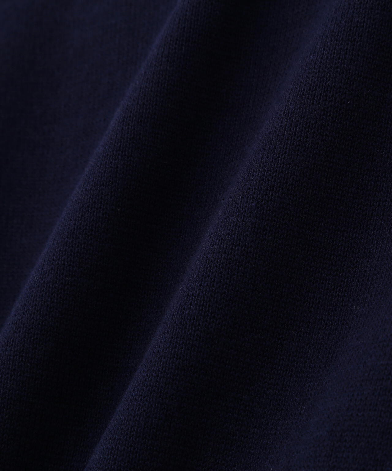 衿付きレイヤード風半袖ポロニット