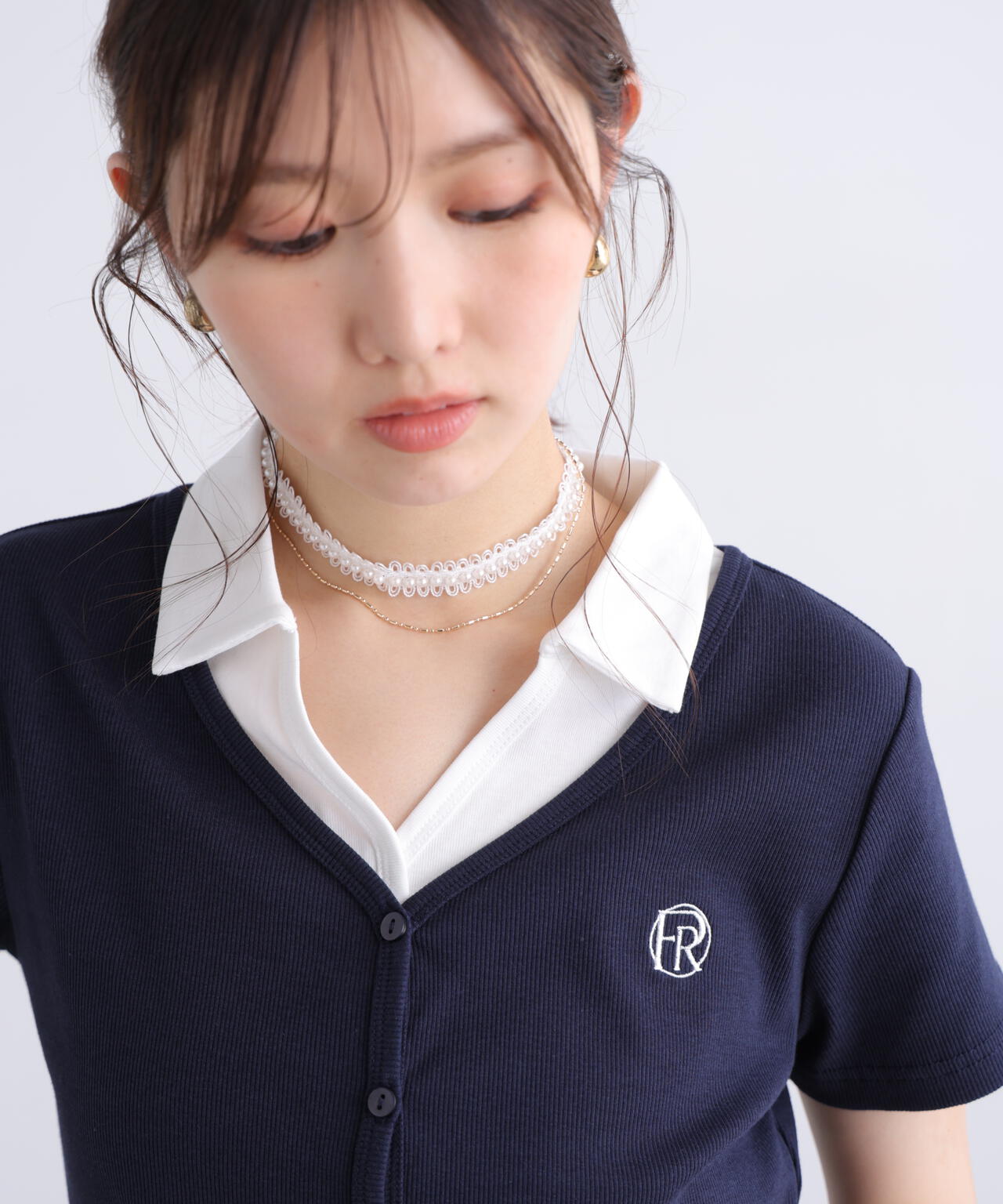 2連パールネックレス