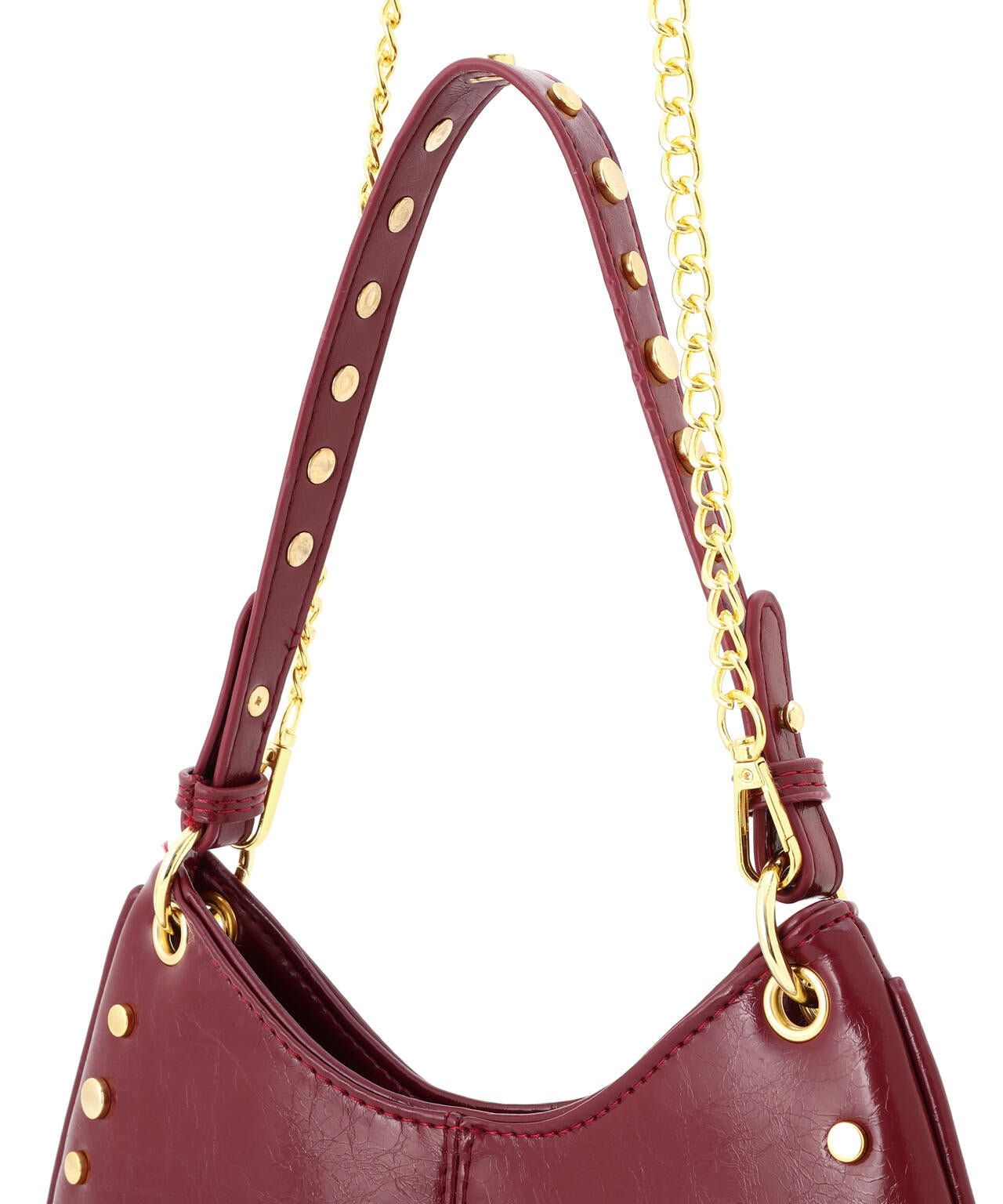 スタッズ付きショルダーバッグ