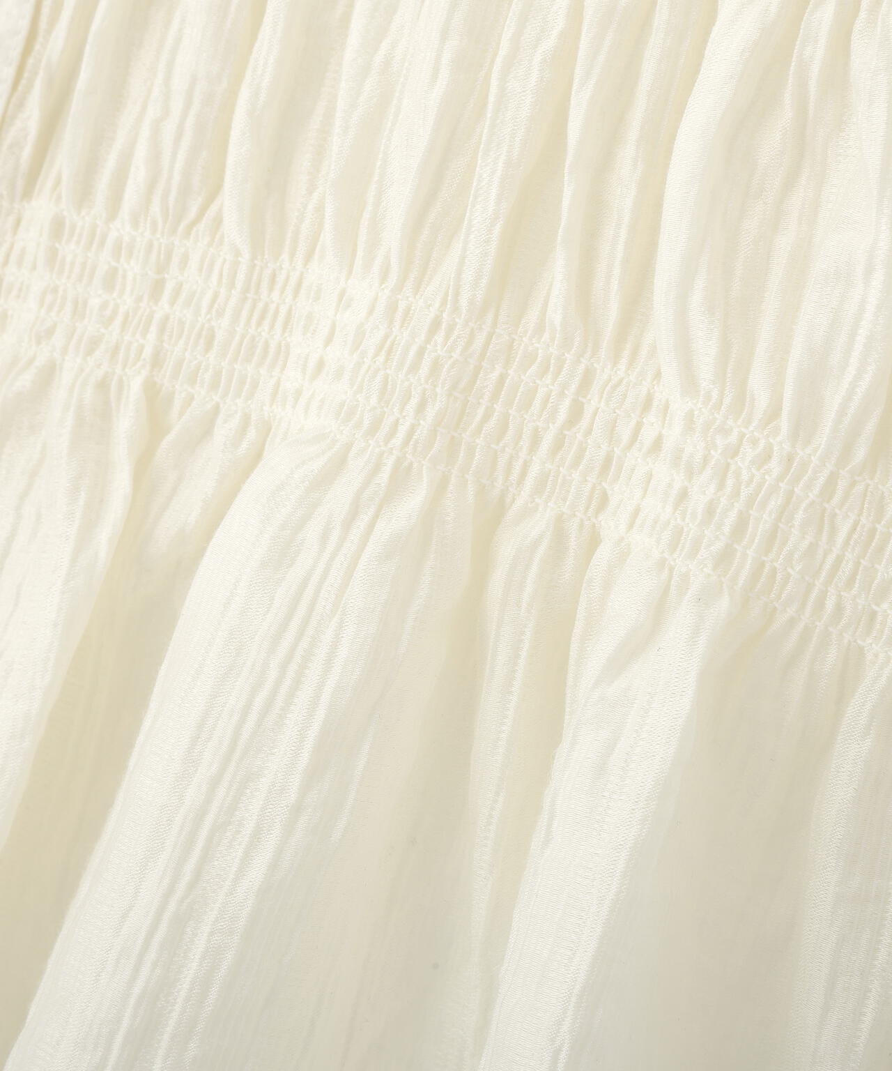 シャーリングペプラムブラウス