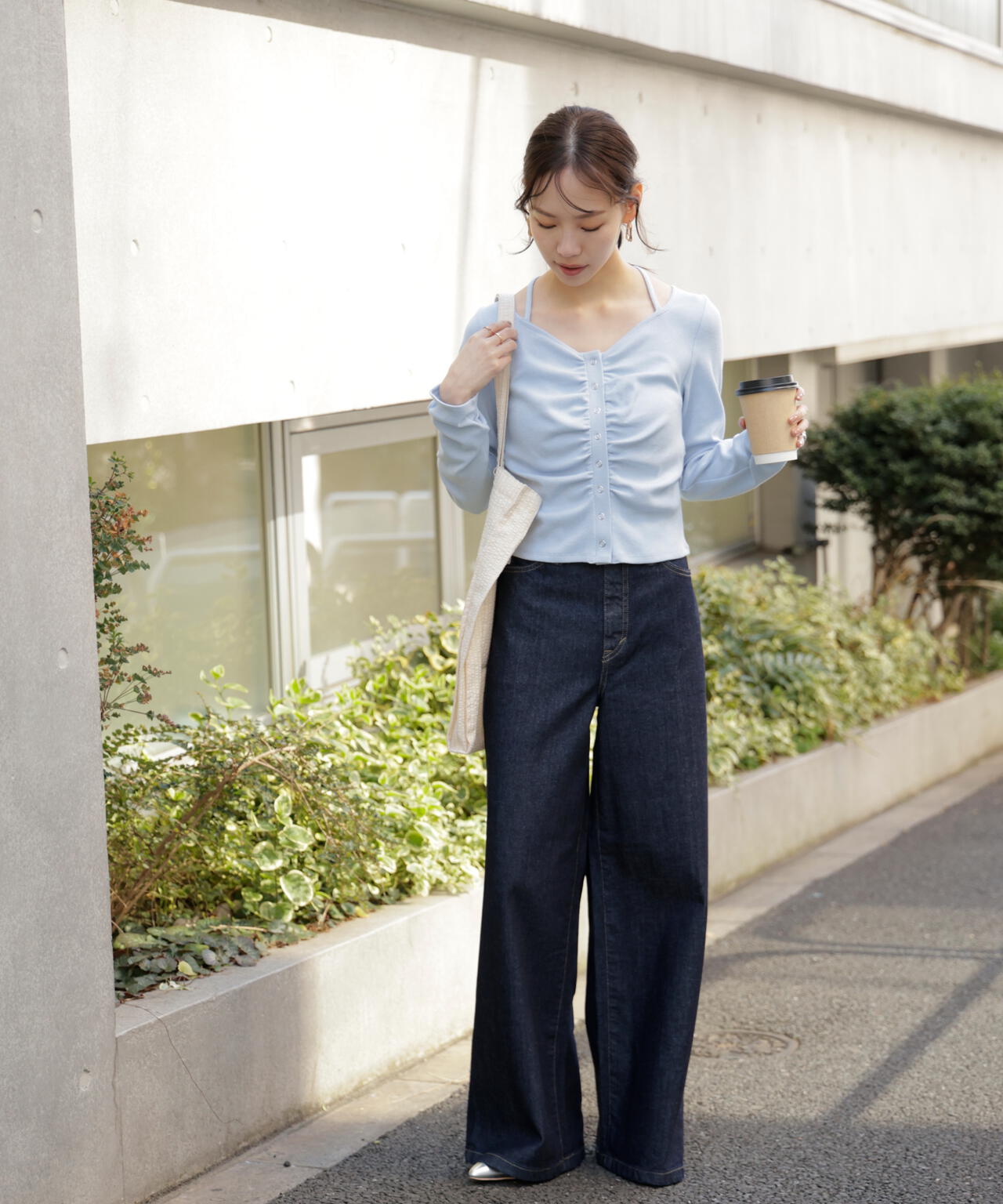 〈SOMETHING〉LISAワイドデニムパンツ XS別注