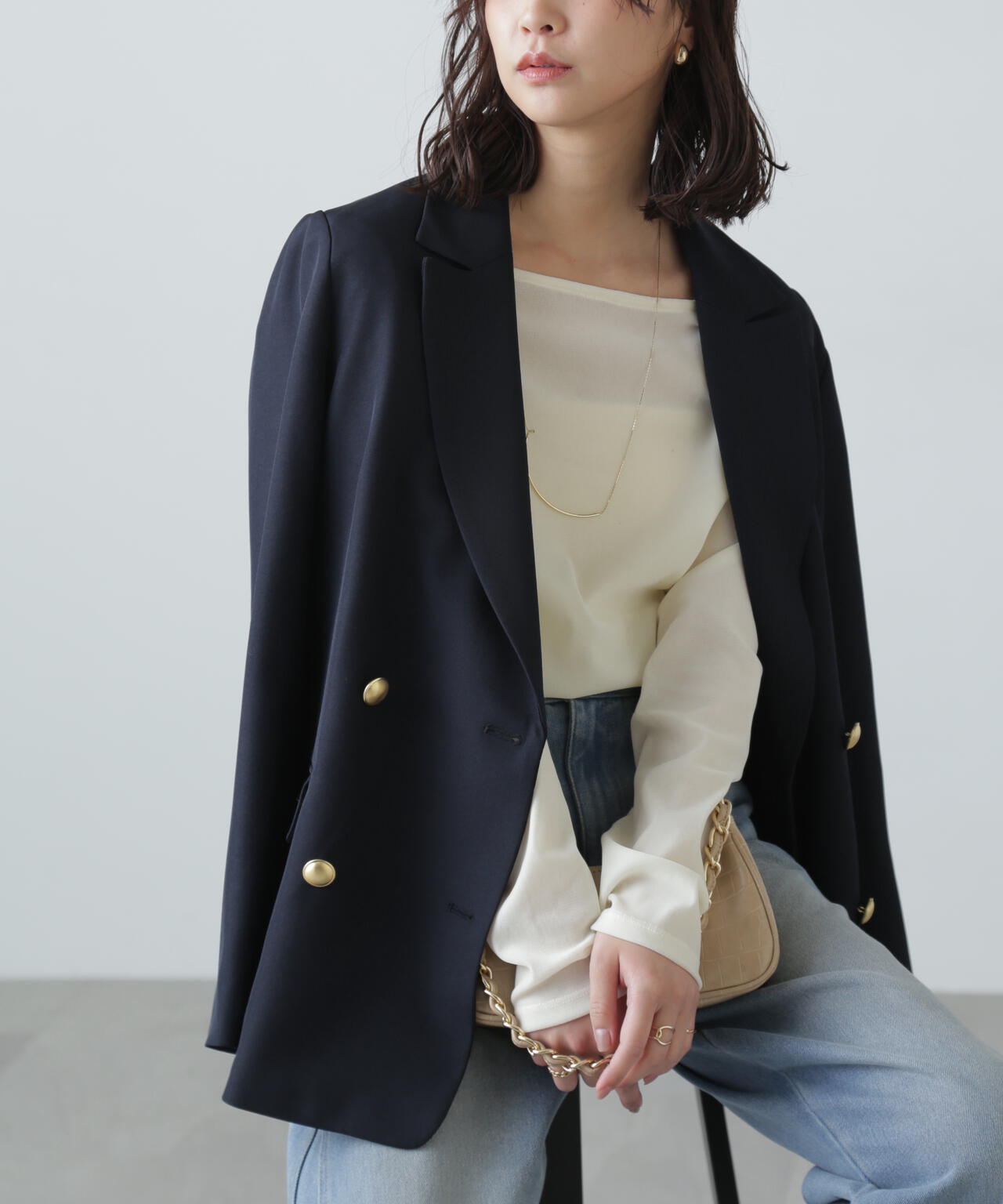 【ネイビー 追加生産予約】ダブルブレストジャケット
