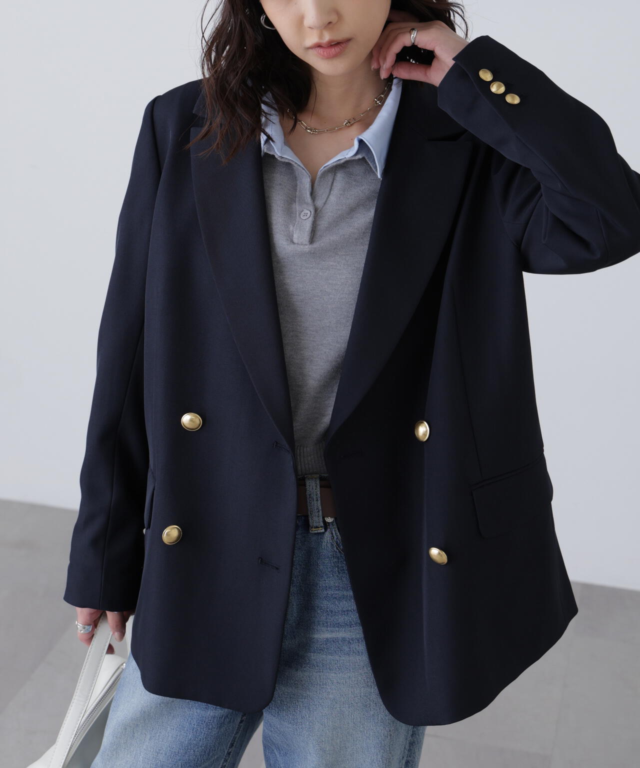 【ネイビー 追加生産予約】ダブルブレストジャケット