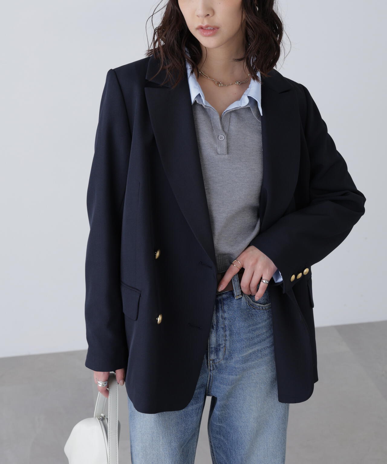 【ネイビー 追加生産予約】ダブルブレストジャケット