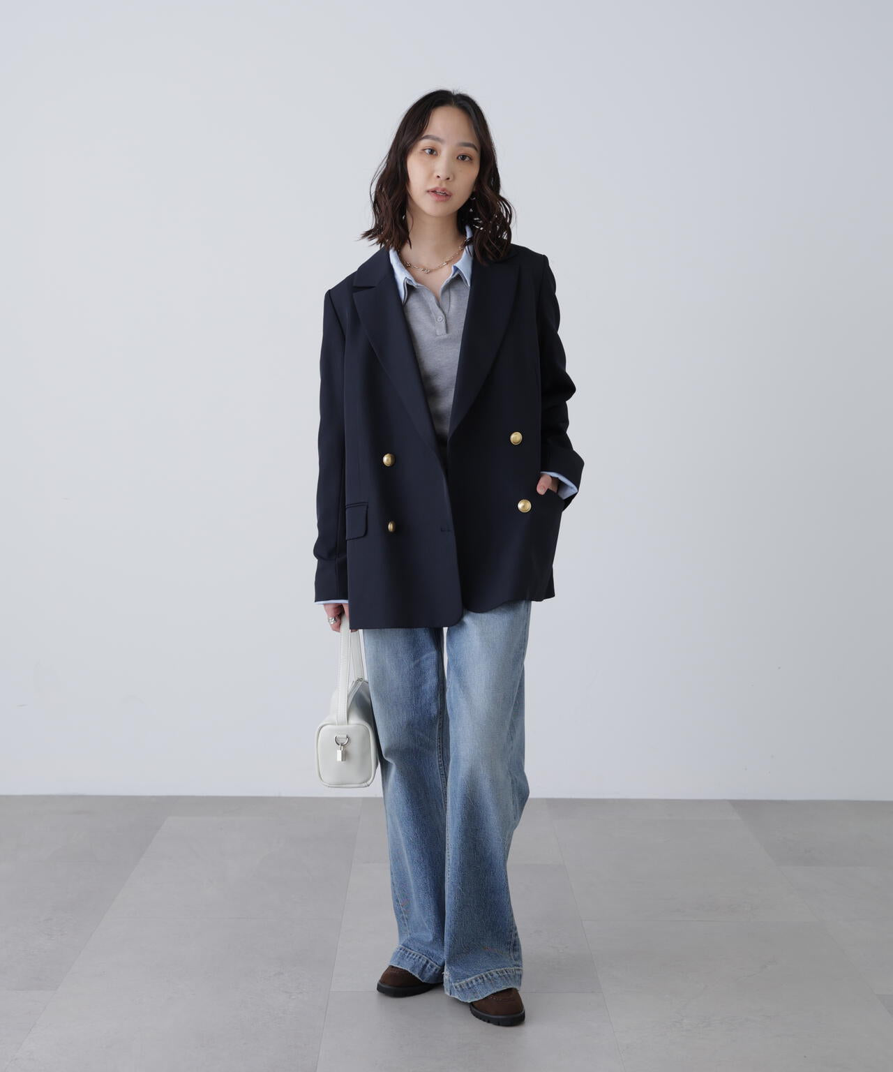 【ネイビー 追加生産予約】ダブルブレストジャケット