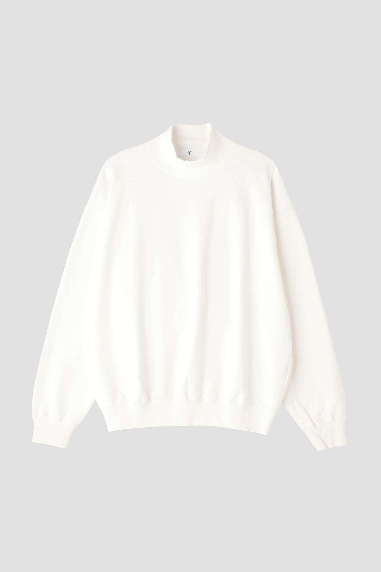 Y / ORGANIC COTTON BLEND HEAVY WEIGHT FLEECE TURTLE NECK