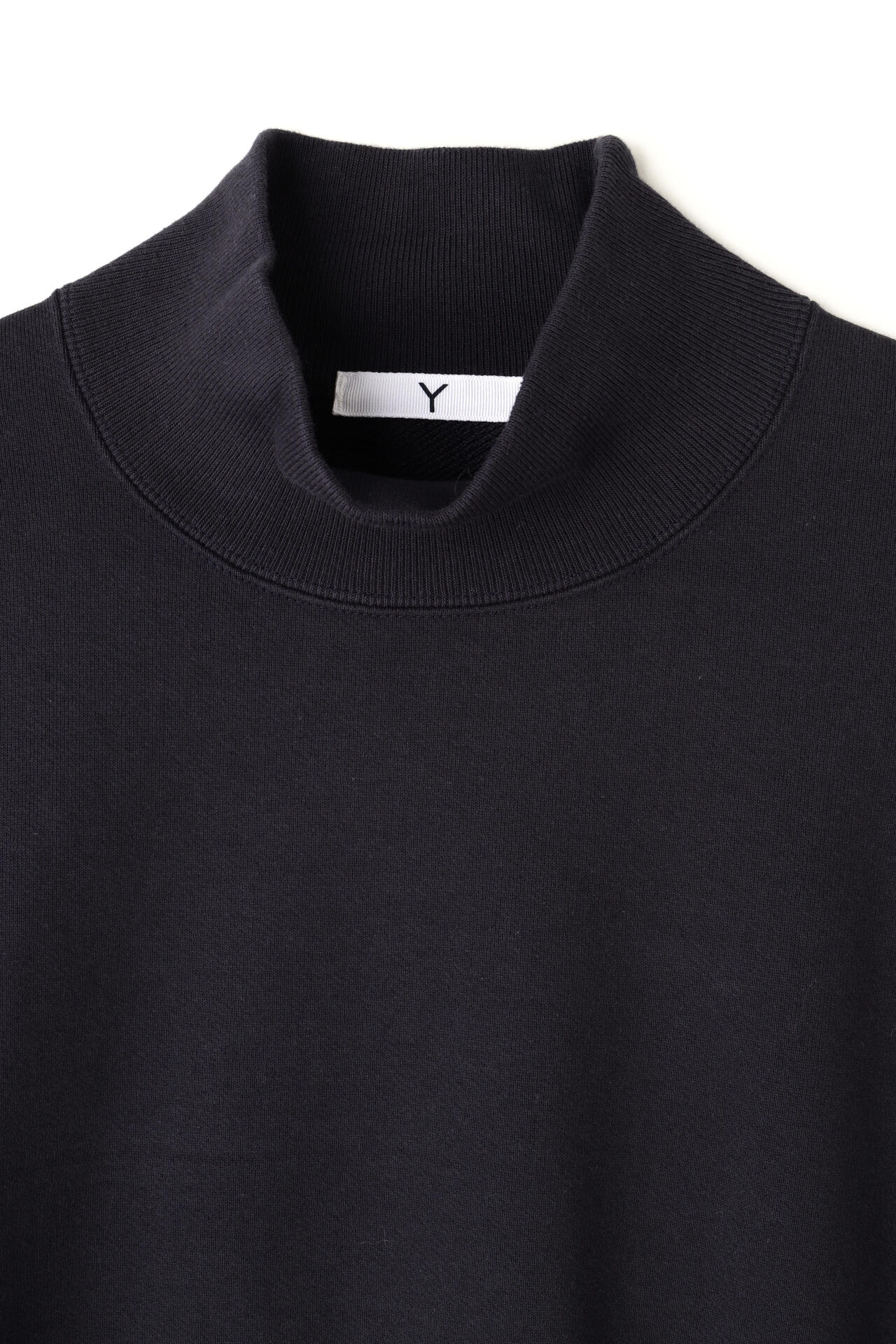 Y / ORGANIC COTTON BLEND HEAVY WEIGHT FLEECE TURTLE NECK